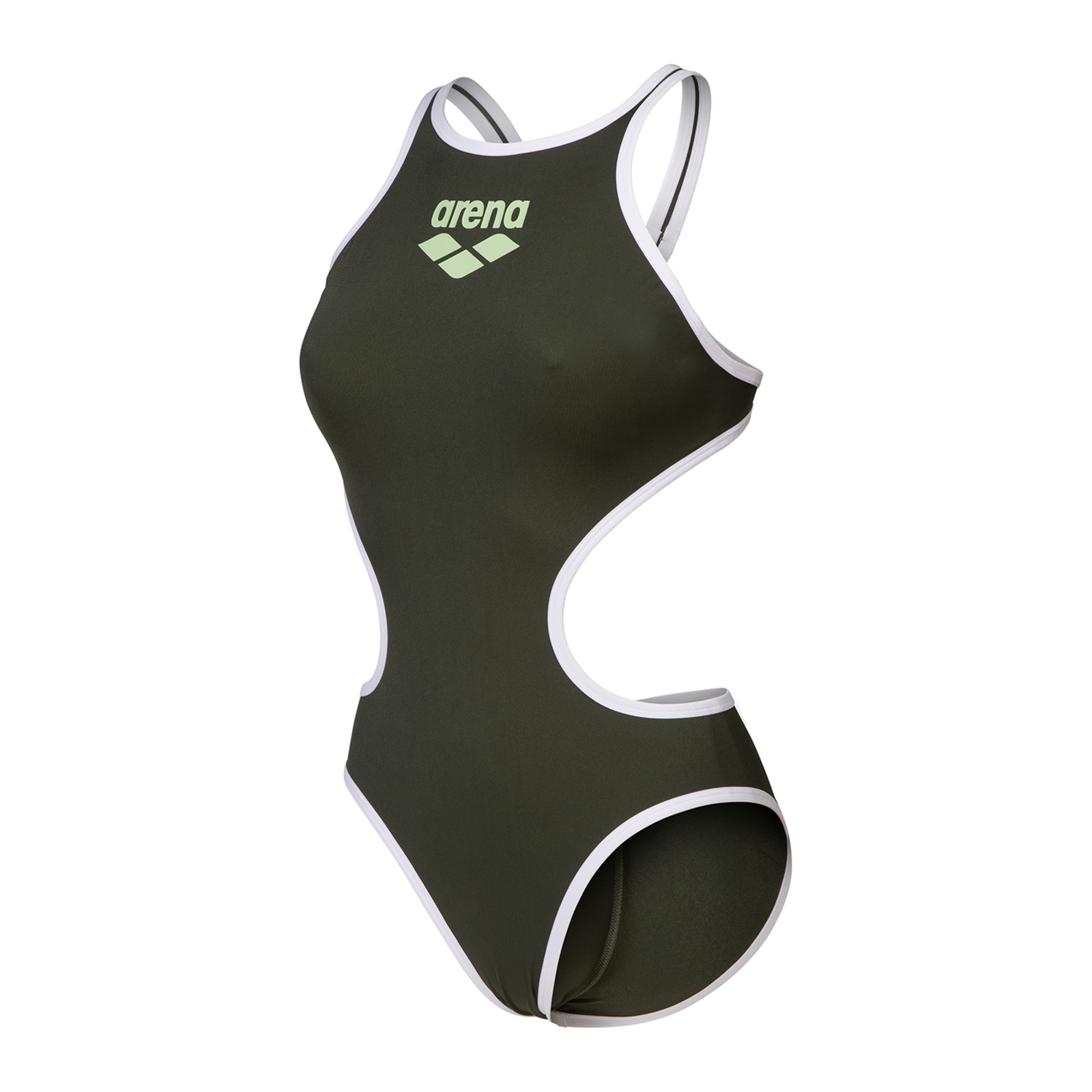 Arena W Arena One Biglogo One Piece Badeanzug Damen, grün, Grösse: D 34
