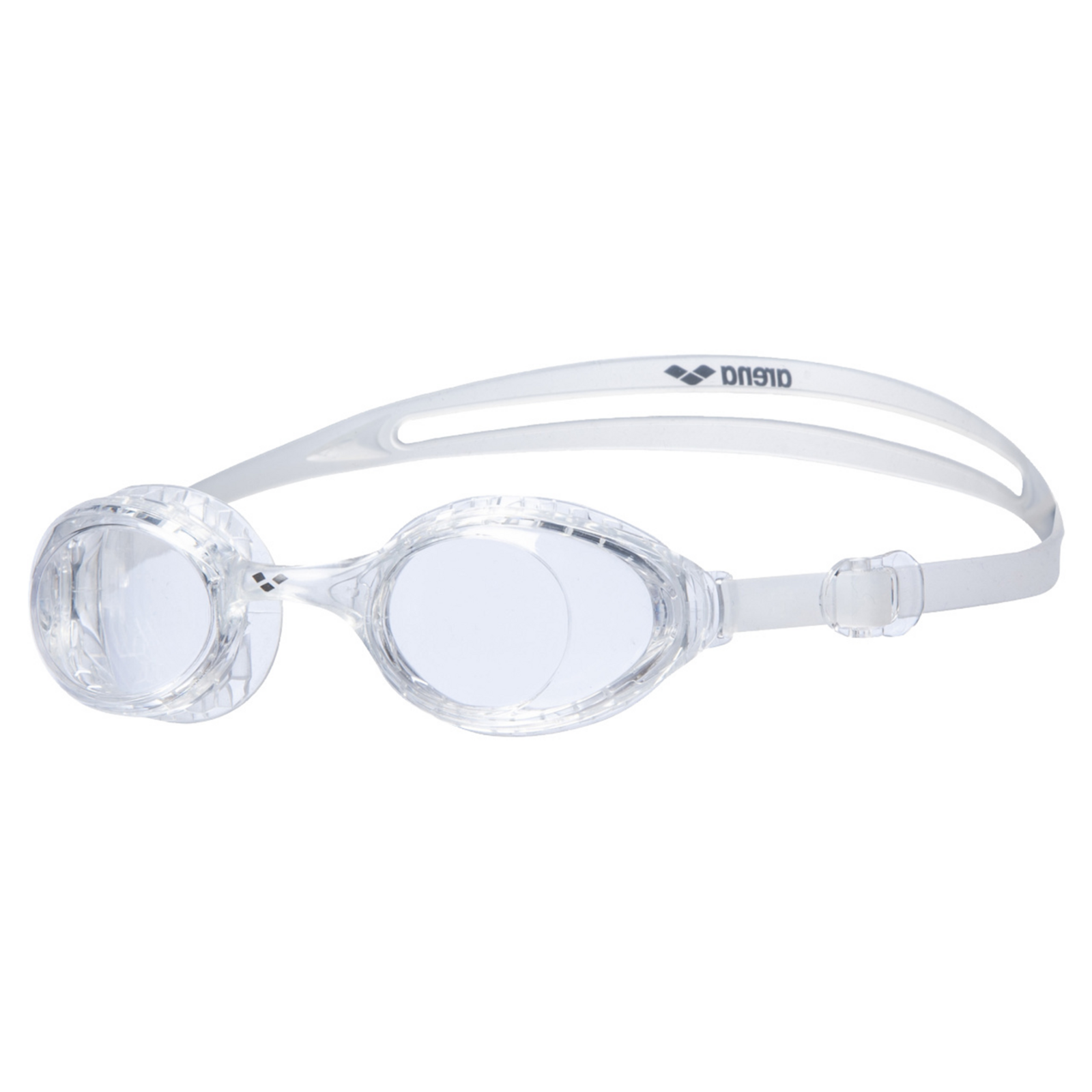 Image of Arena Air-Soft Goggle Schwimmbrille weiss, Harte GläserUnverspiegelte Gläser