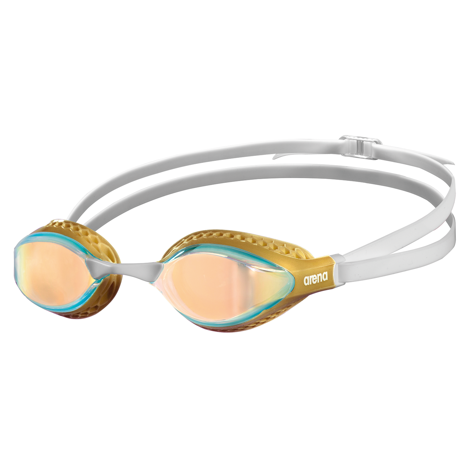 Image of Arena Air-Speed Mirror Schwimmbrille beige, Harte GläserVerspiegelte Gläser