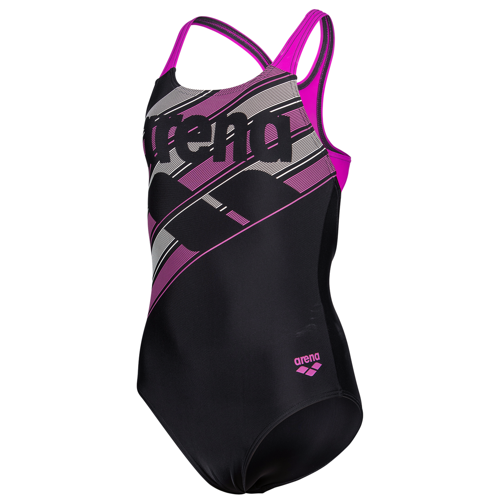 Image of Arena G Arena Lines Swimsuit Swim Pro Back L Badeanzug Mädchen, schwarz, Grösse: 116