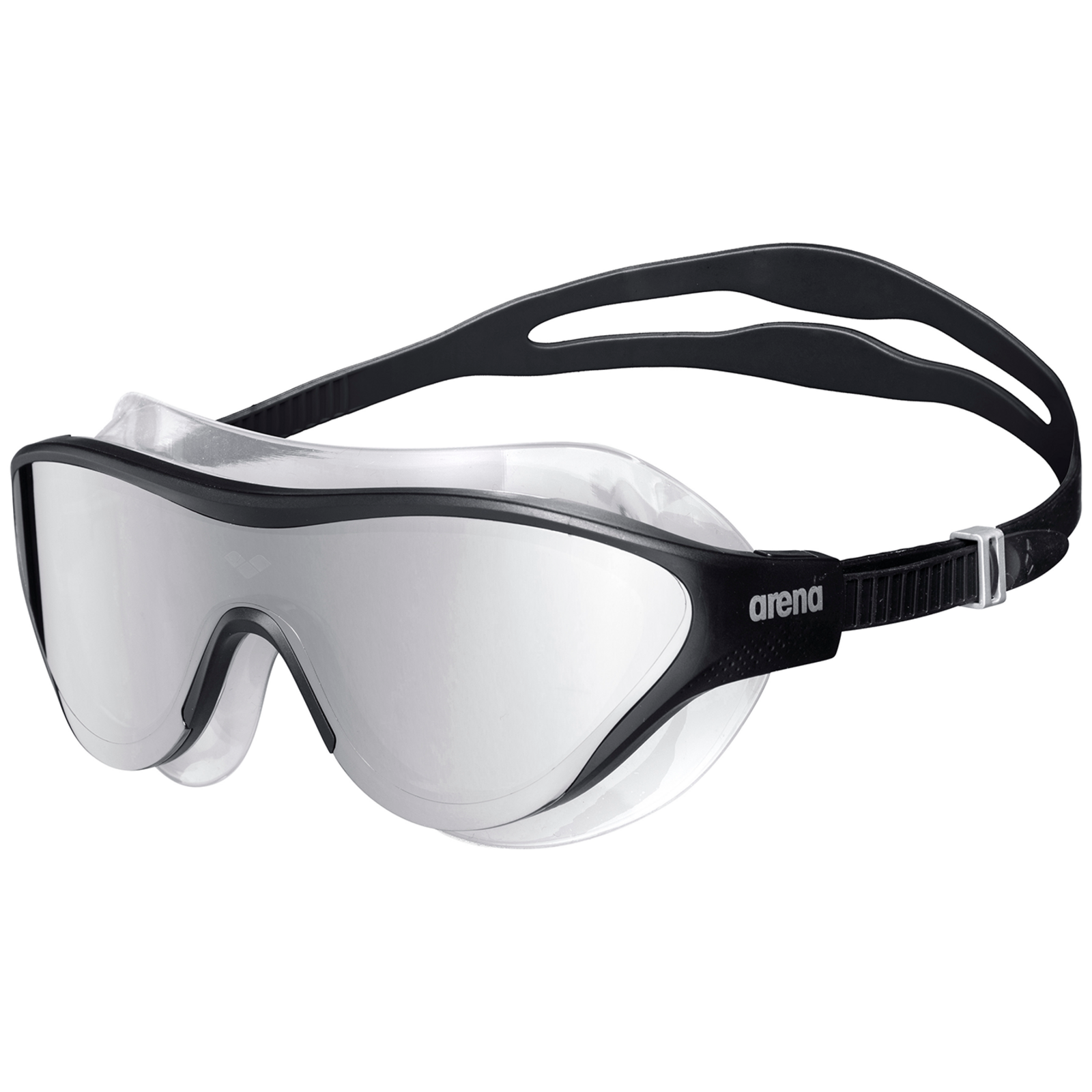 Image of Arena The One Mask Mirror Schwimmbrille schwarz, Harte GläserVerspiegelte Gläser