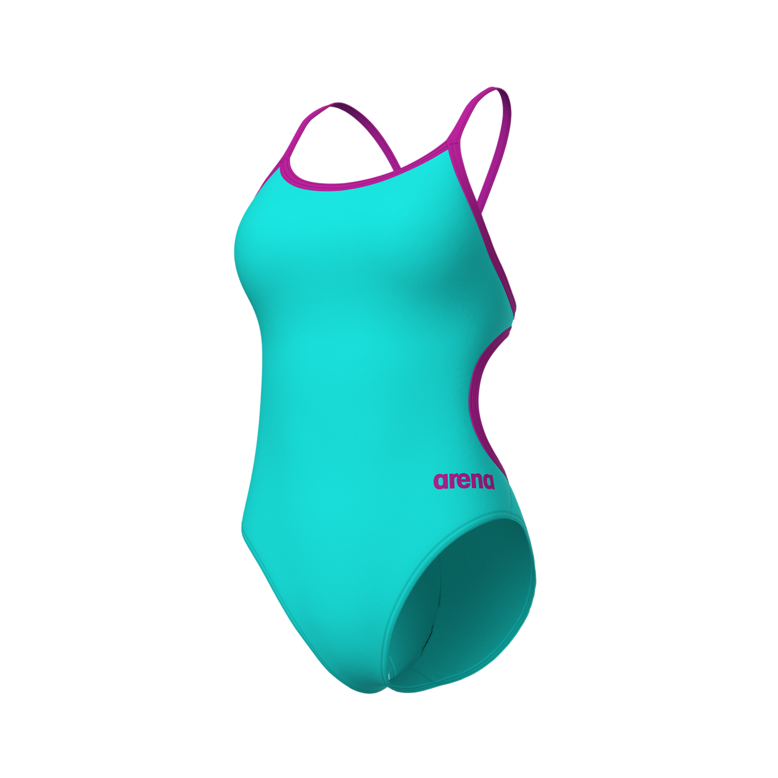 Arena Swimsuit Lace Back Solid Badeanzug Damen, blau, Grösse: D 42