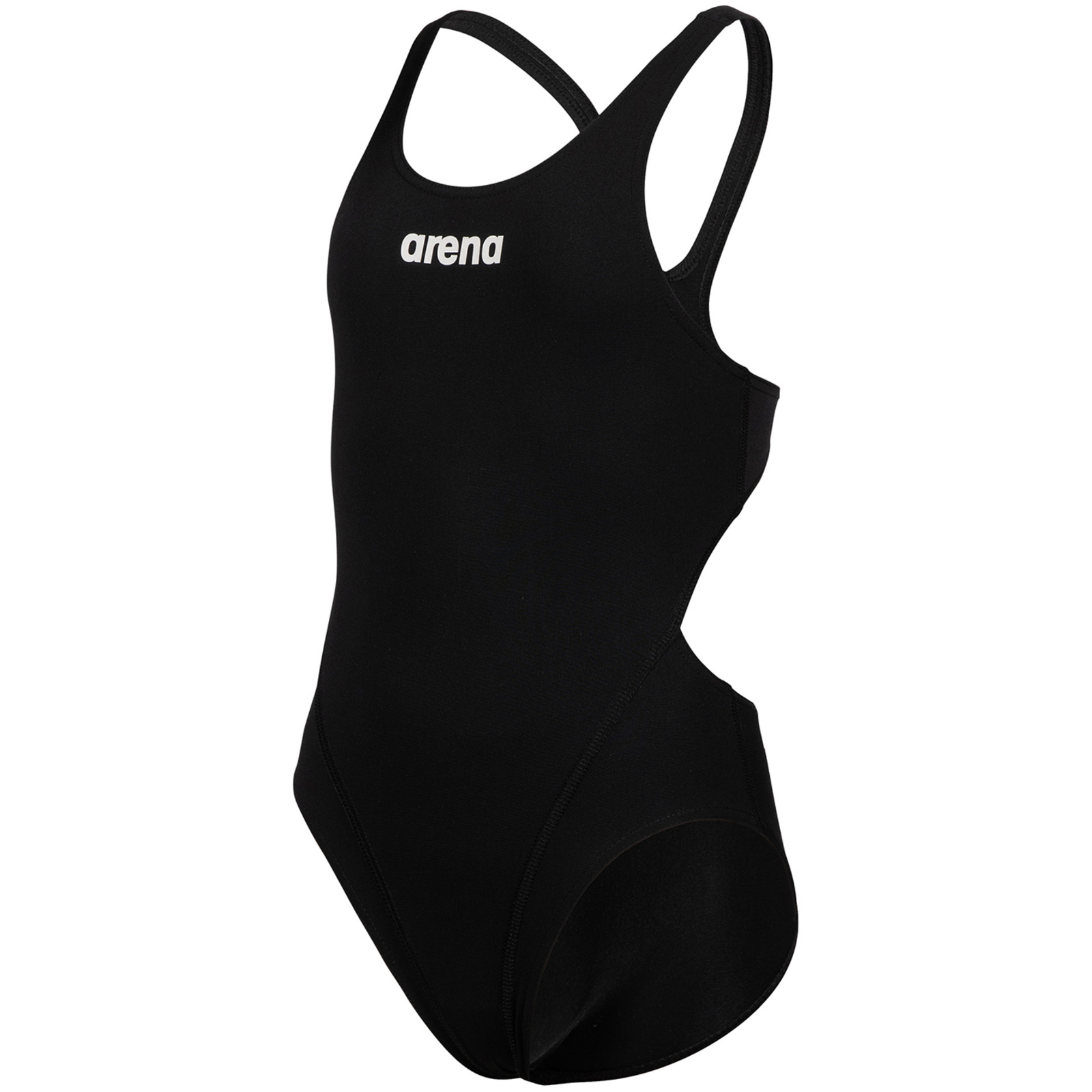 Image of Arena Team Swimsuit Swim Tech Solid Badeanzug Mädchen, schwarz, Grösse: 116