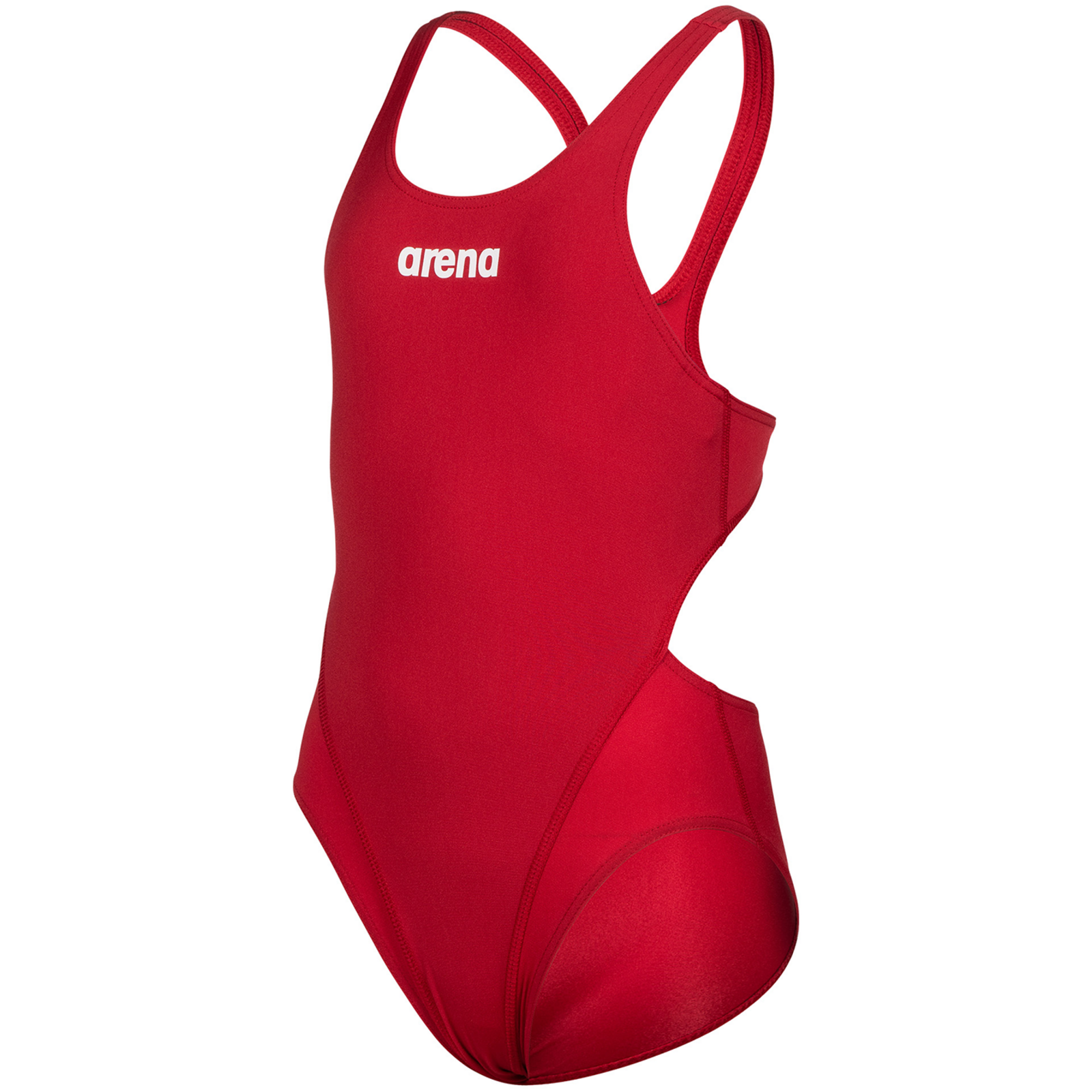 Arena Team Swimsuit Swim Tech Solid Badeanzug Mädchen, rot, Grösse: 140
