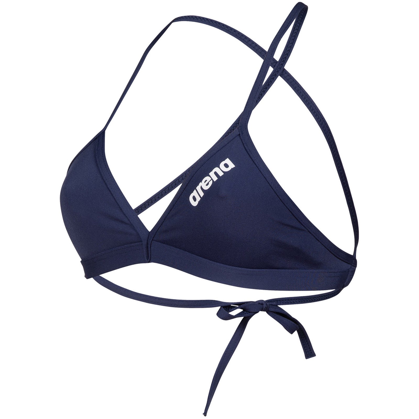 Arena Team Swim Top Tie Back Solid Bikini Damen, blau, Grösse: D 42