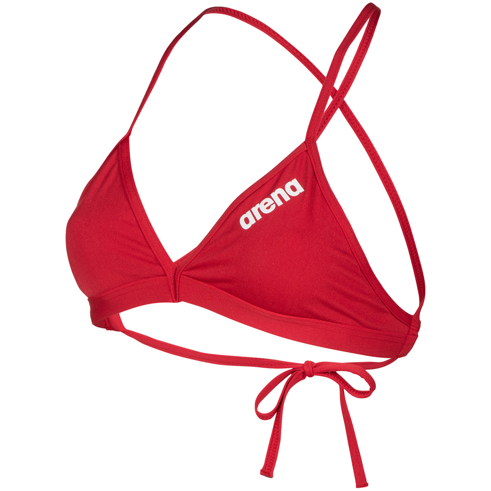 Arena Team Swim Top Tie Back Solid Bikini Damen, rot, Grösse: D 42