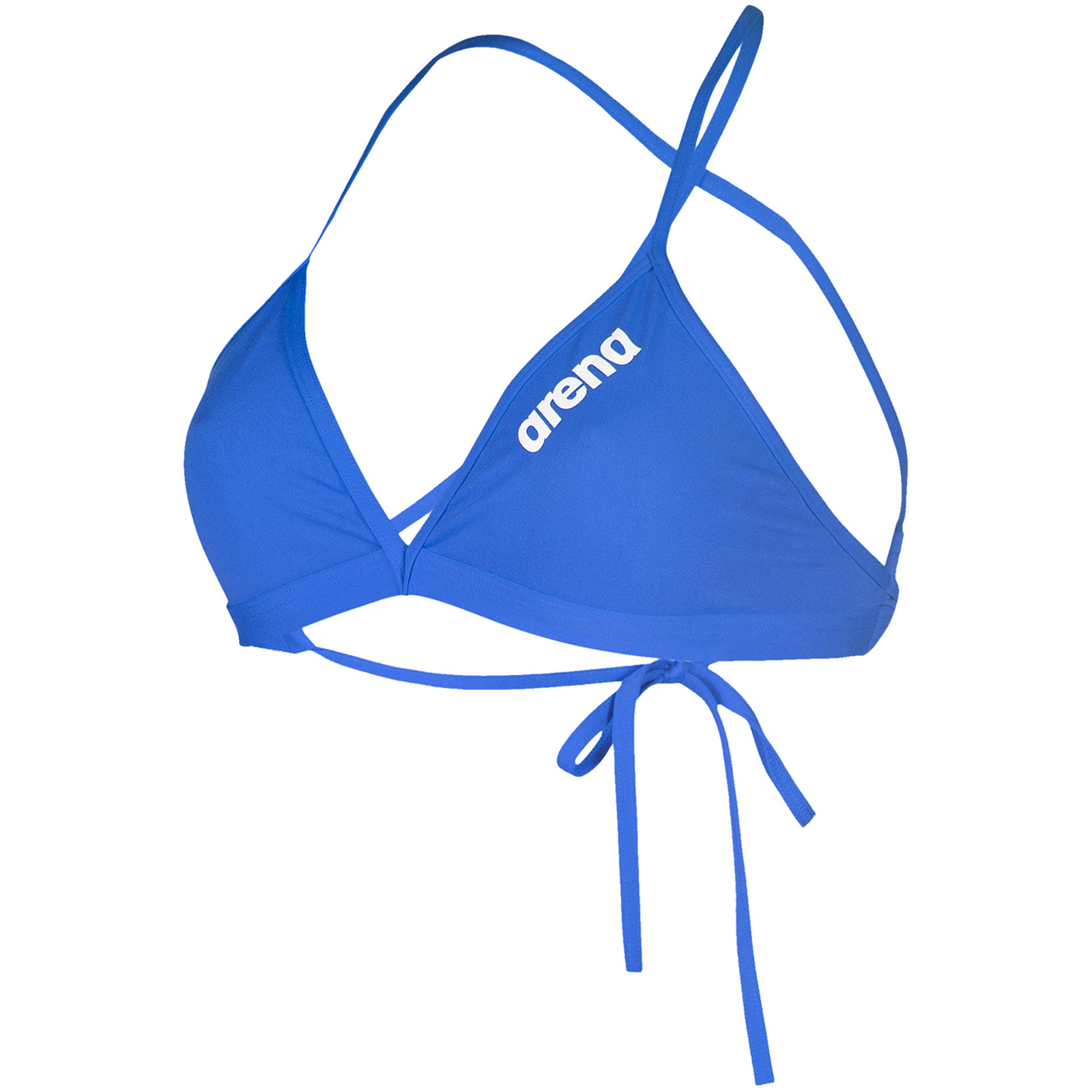 Arena Team Swim Top Tie Back Solid Bikini Damen, blau, Grösse: D 32