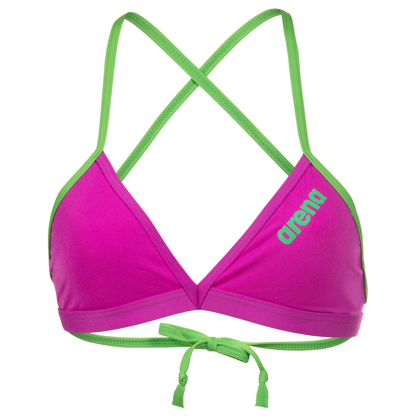 Arena Team Swim Top Tie Back Solid Bikini Damen, pink, Grösse: D 30