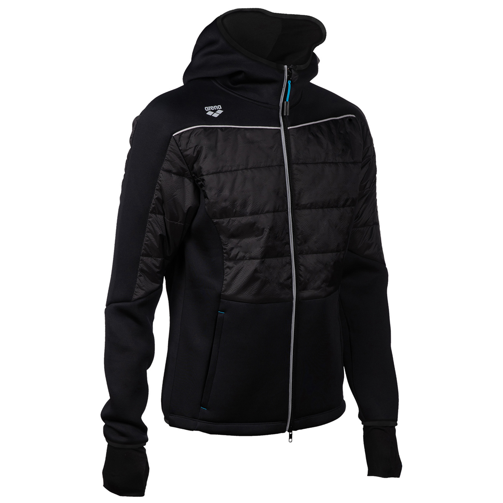 Image of Team Hooded F/Z Half-Quilted Jacket