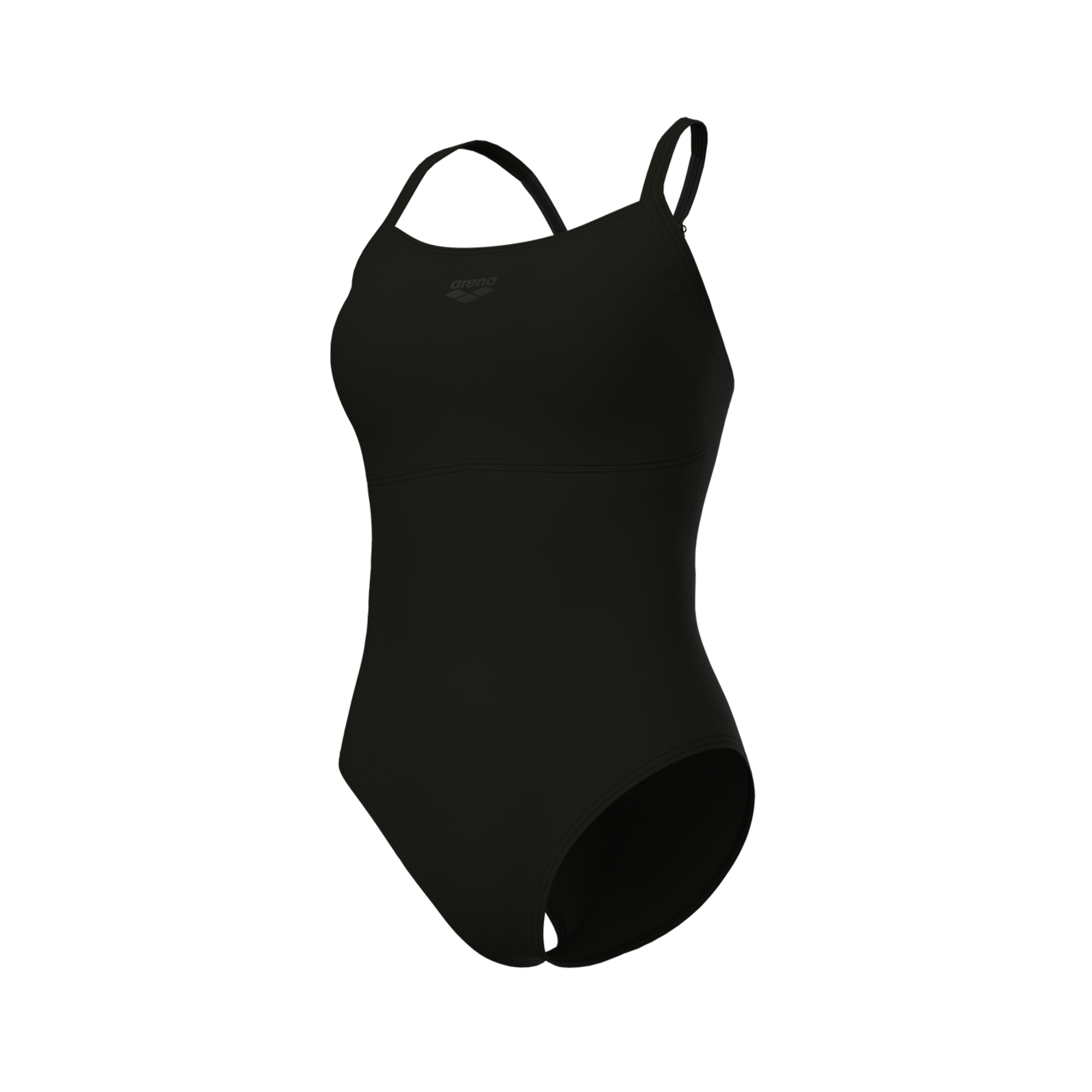 Arena W Arena Solid Swimsuit Lightdrop Back B Badeanzug Damen, schwarz, Grösse: D 34