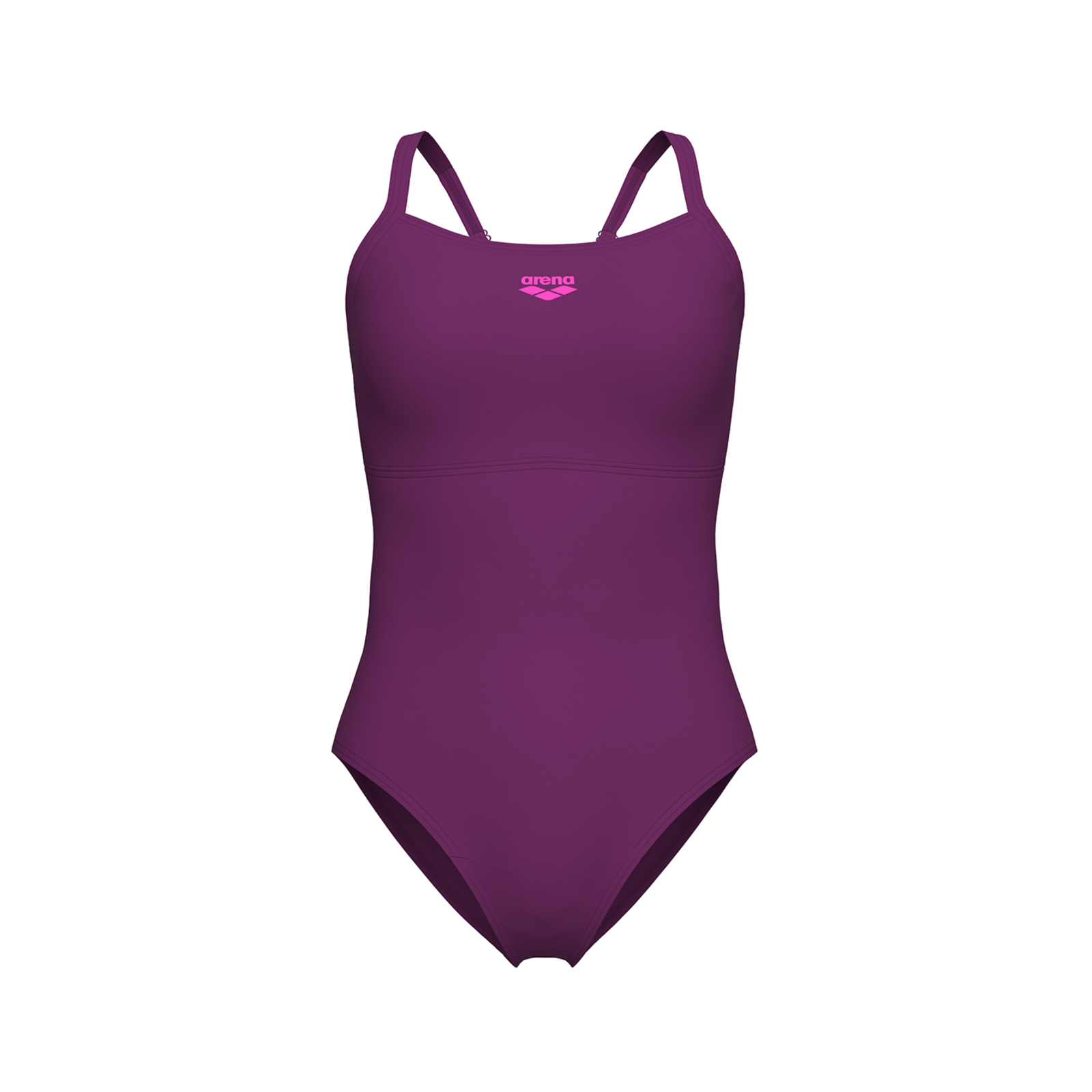 Arena W Arena Solid Swimsuit Lightdrop Back B Badeanzug Damen, violett, Grösse: D 38
