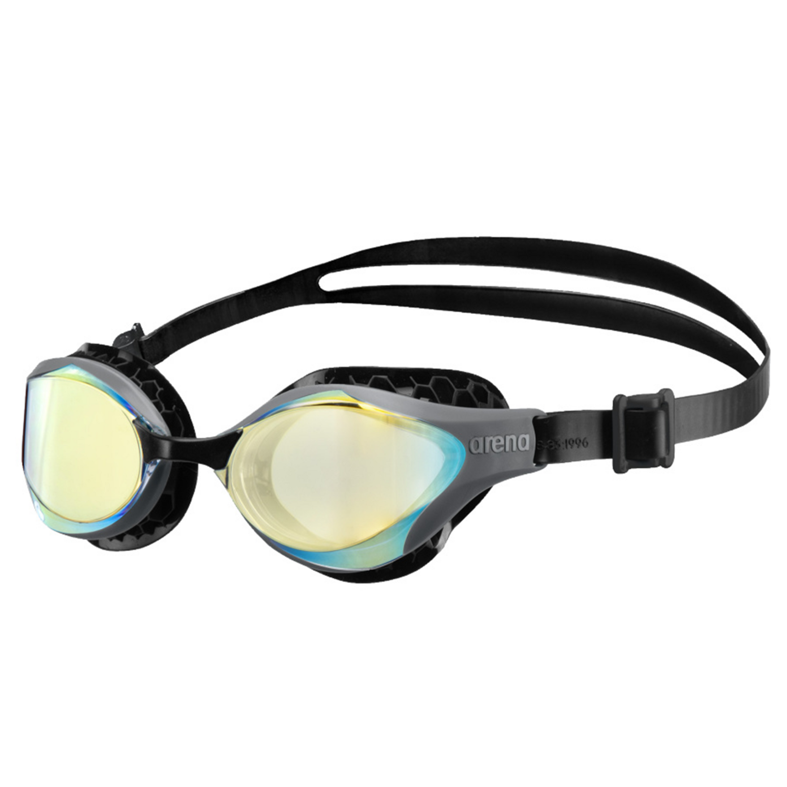 Arena Air-Bold Swipe Mirror Schwimmbrille schwarz, Harte GläserVerspiegelte Gläser