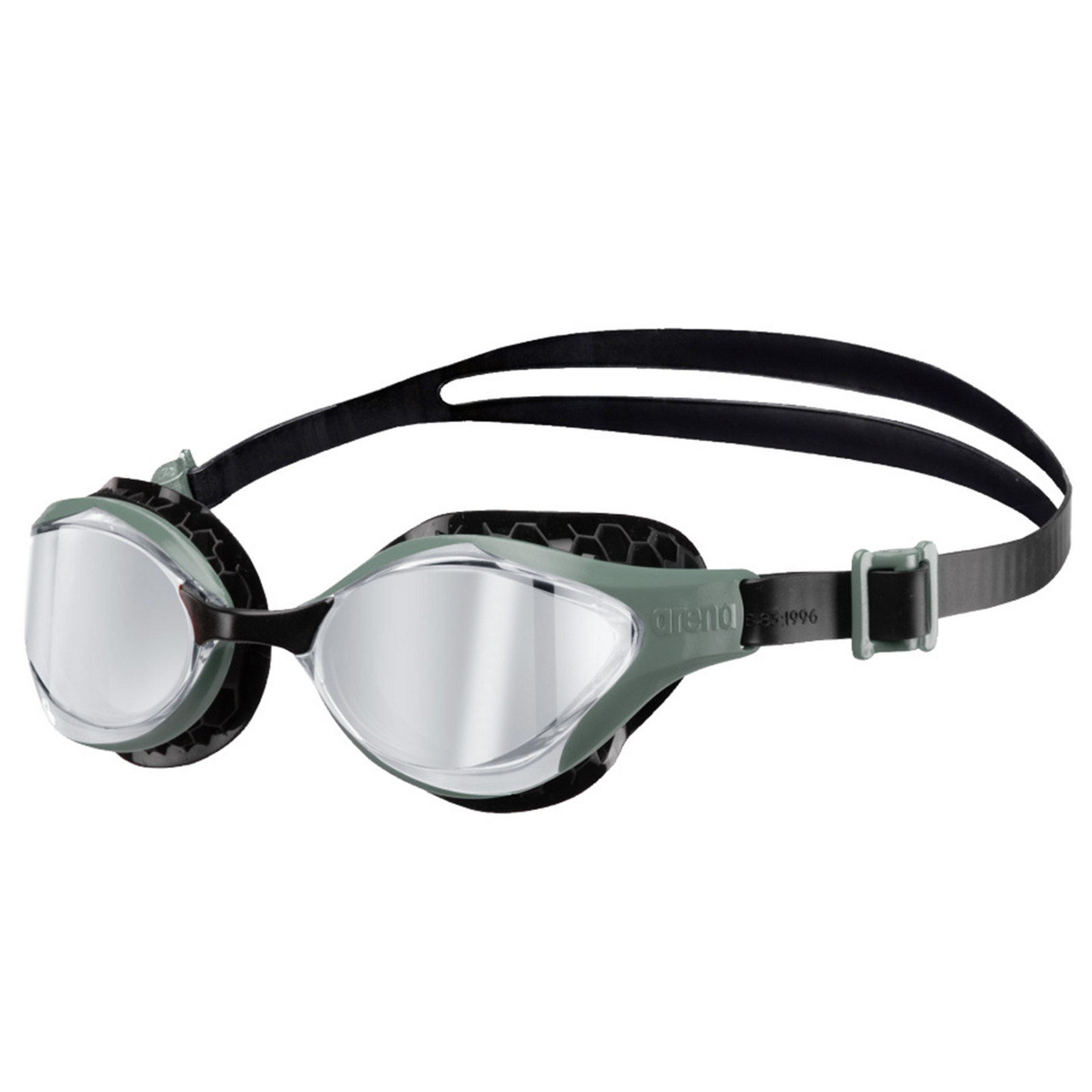 Image of Arena Air-Bold Swipe Mirror Schwimmbrille schwarz, Harte GläserVerspiegelte Gläser