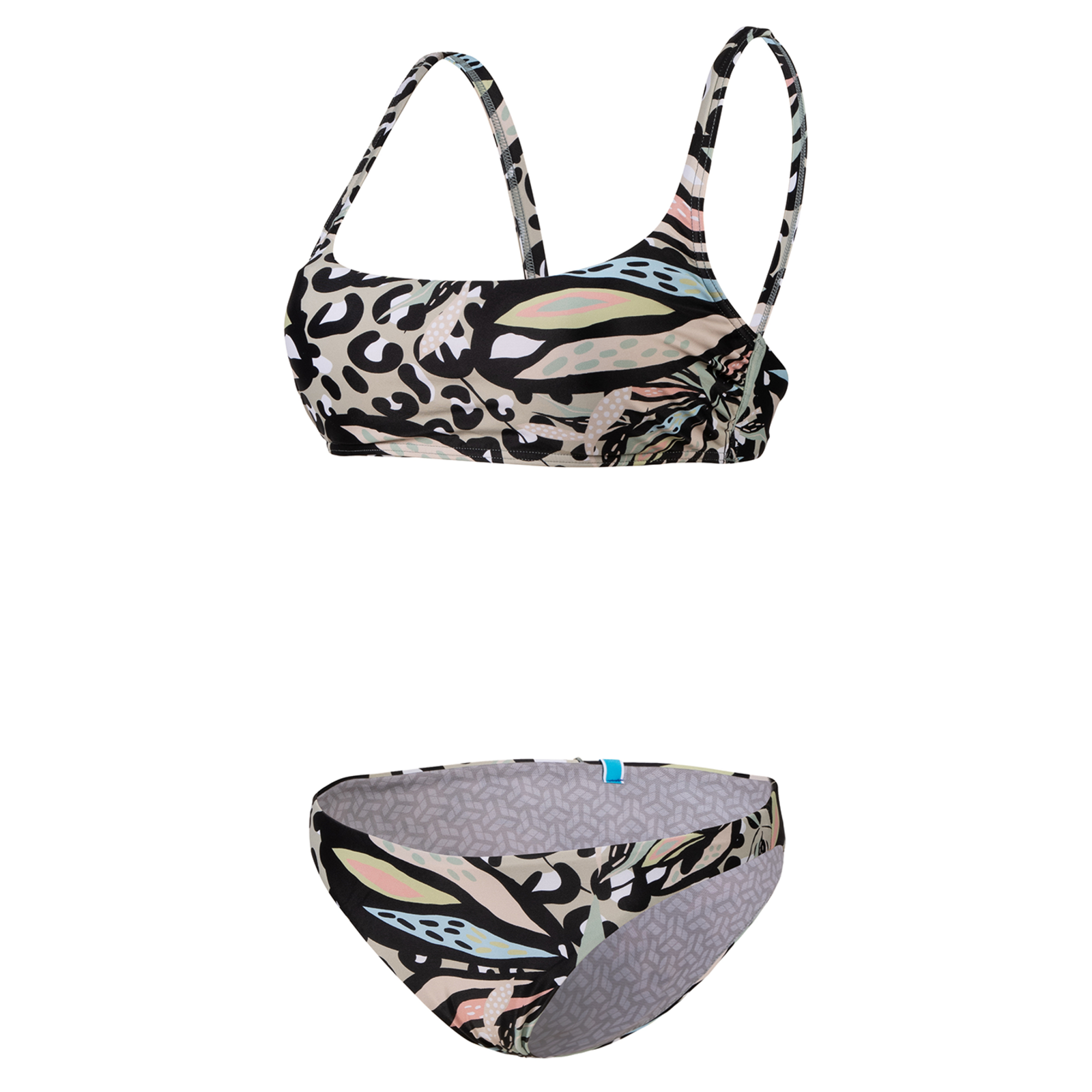 Arena W Arena Water Print Bikini Bralette Bikini Set Damen, mehrfarbig, Grösse: L