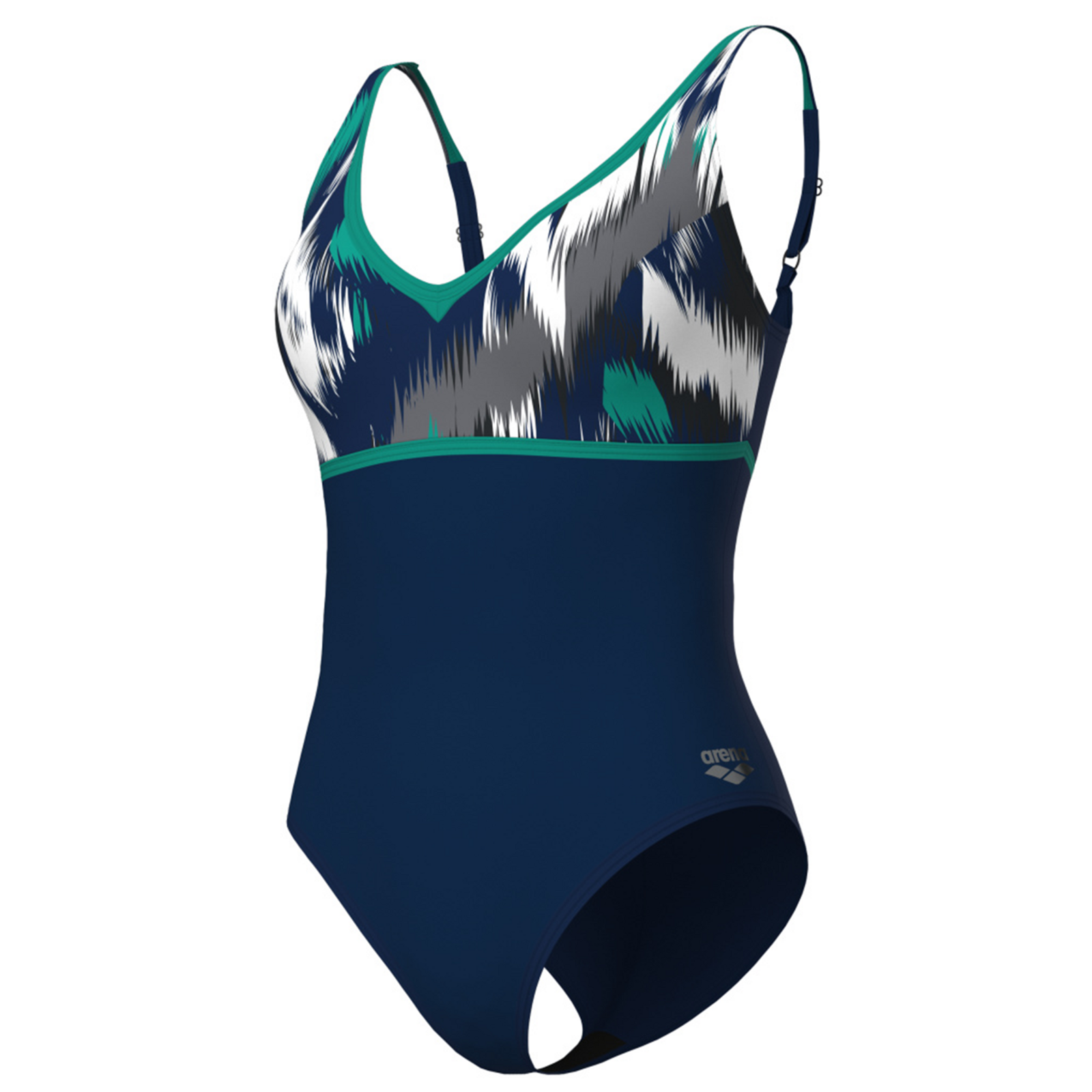 Arena W Bodylift Swimsuit Jennifer Wing Back C Cup Figurformender Badeanzug Damen, blau, Grösse: D 46