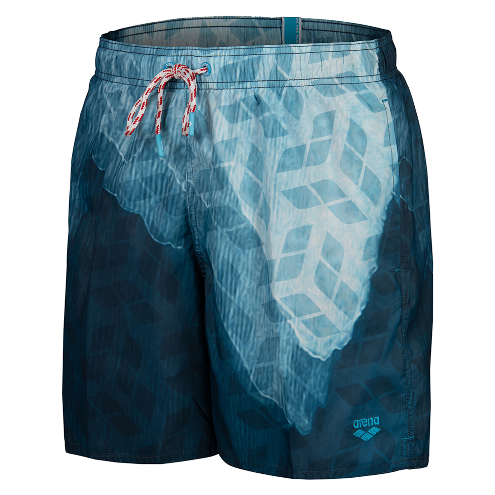 Arena M Beach Boxer Placed Beach Short Herren, blau, Grösse: XL