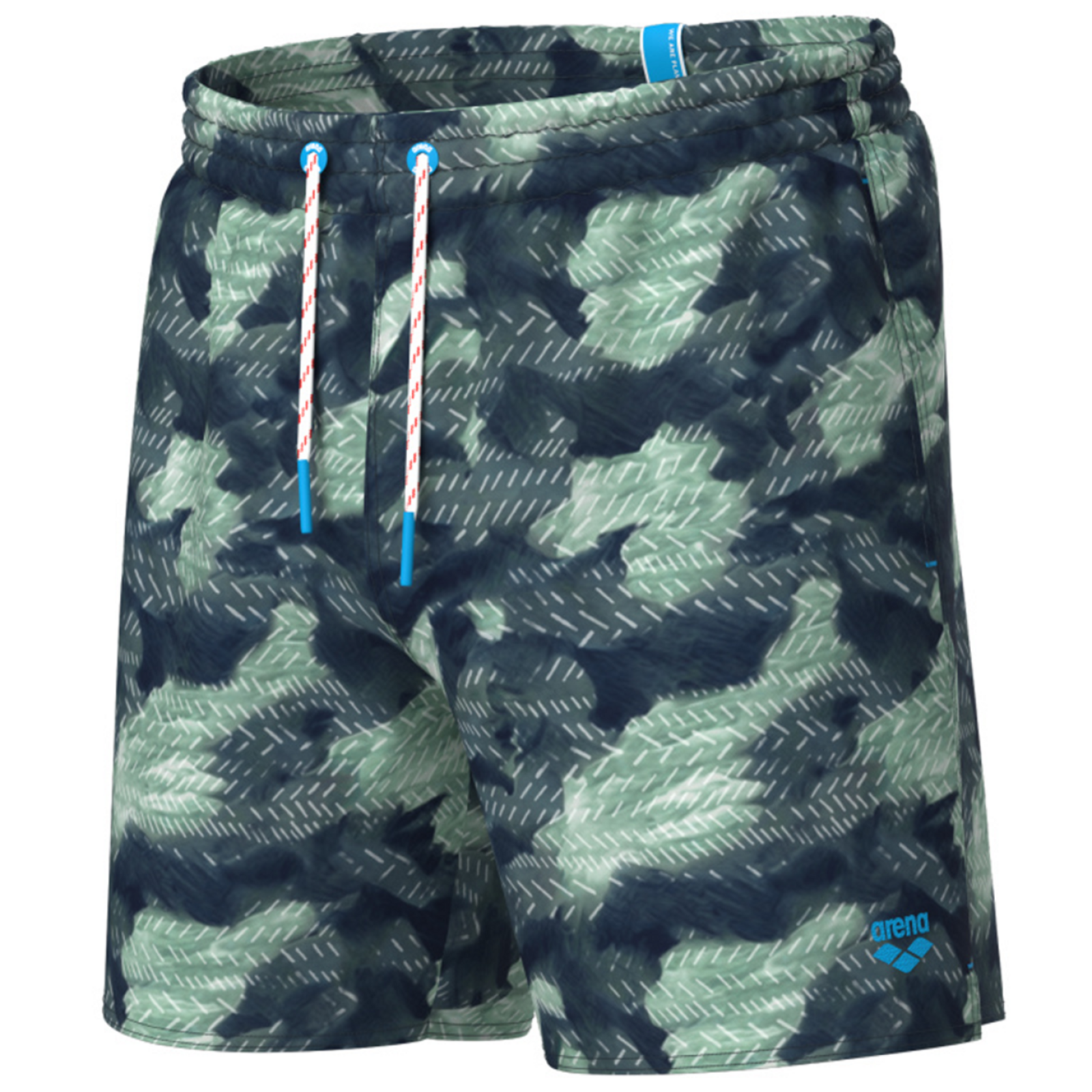 Arena M Beach Boxer Allover Beach Short Herren, grün, Grösse: XL