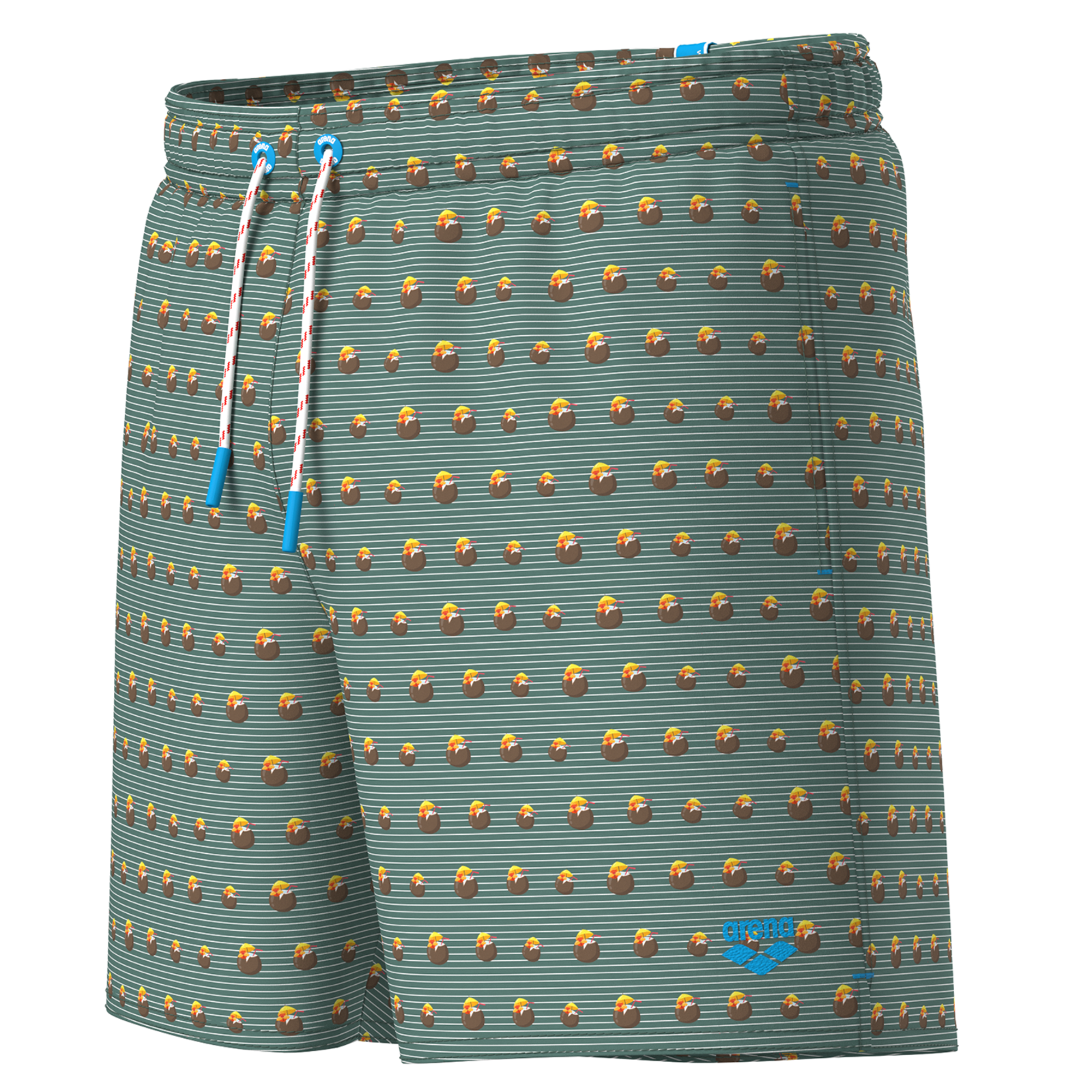 Image of Arena M Beach Boxer Allover Beach Short Herren, grün, Grösse: 3XL