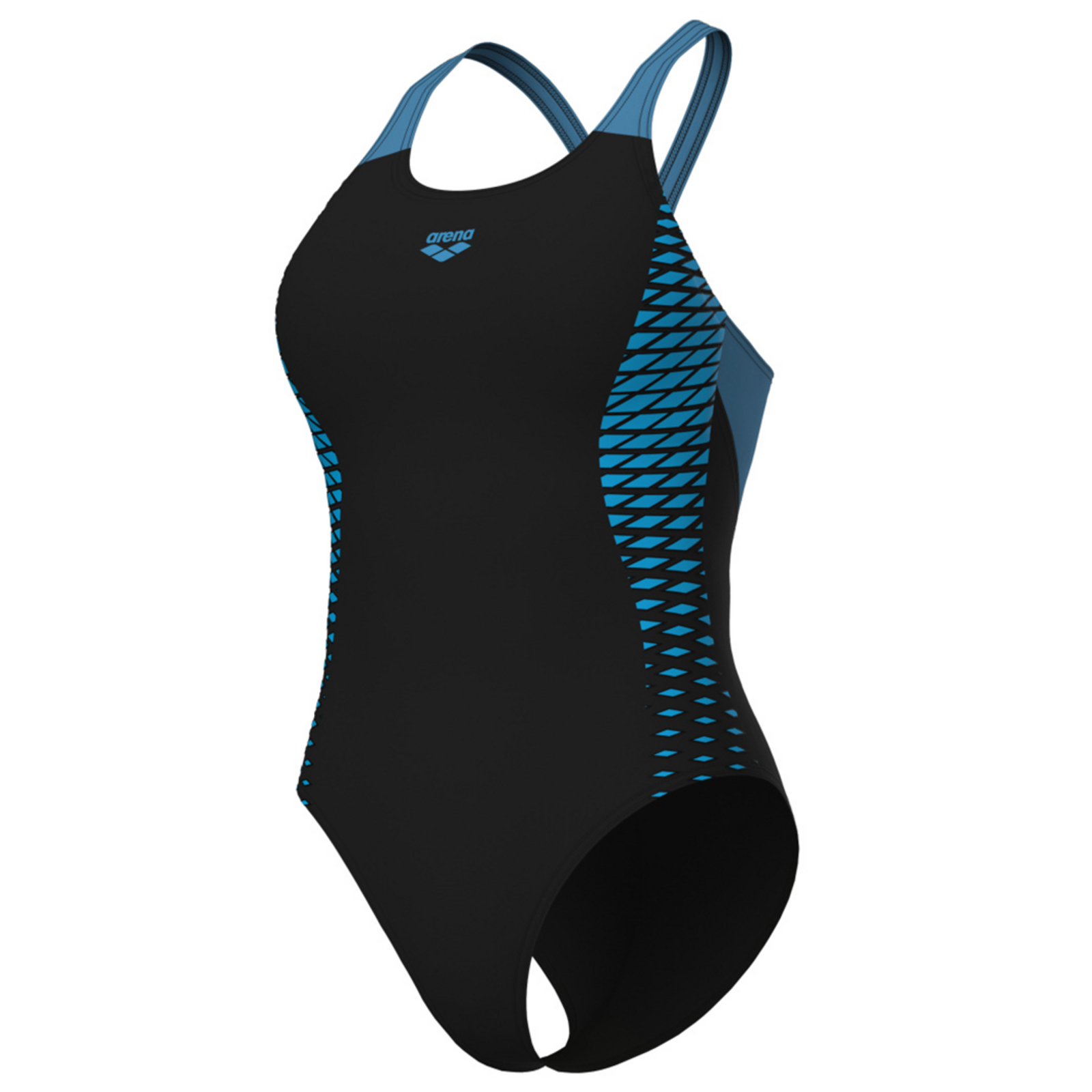 Arena W Arena Openings Swimsuit V Back Lb Badeanzug Damen, schwarz, Grösse: D 44
