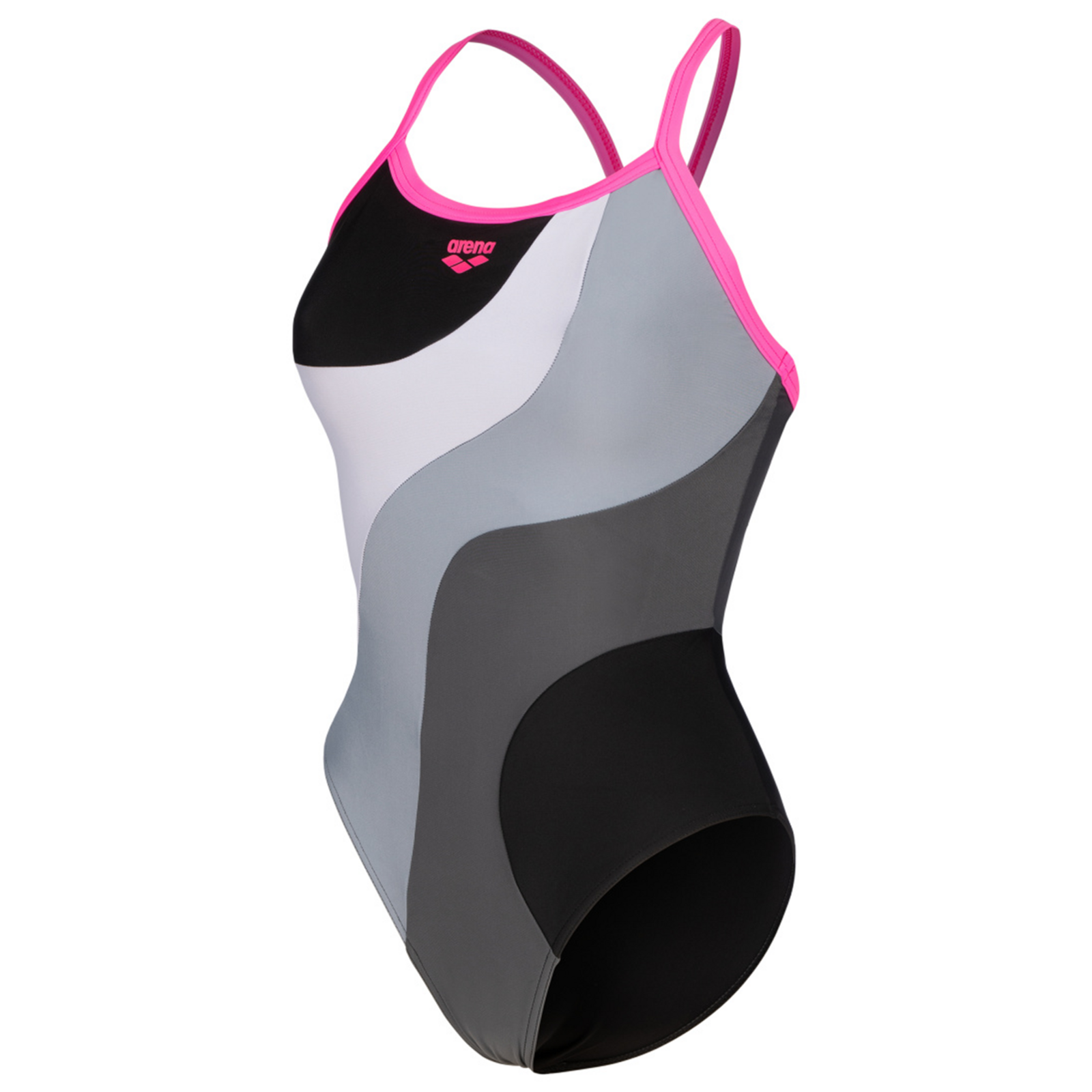 Arena W Arena Multi Slices Swimsuit Lightdrop Back Badeanzug Damen, mehrfarbig, Grösse: D 46