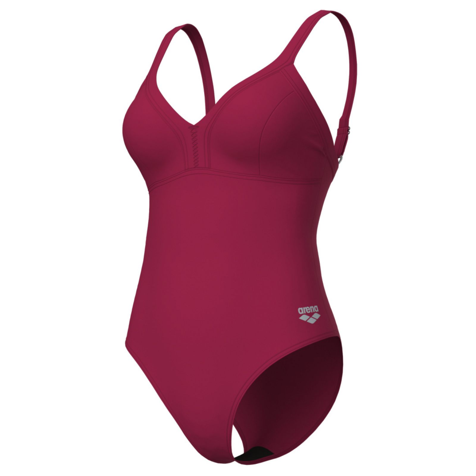 Arena W Arena Swimsuit Lara Soft Curve Back C Cup Figurformender Badeanzug Damen, rot, Grösse: D 44