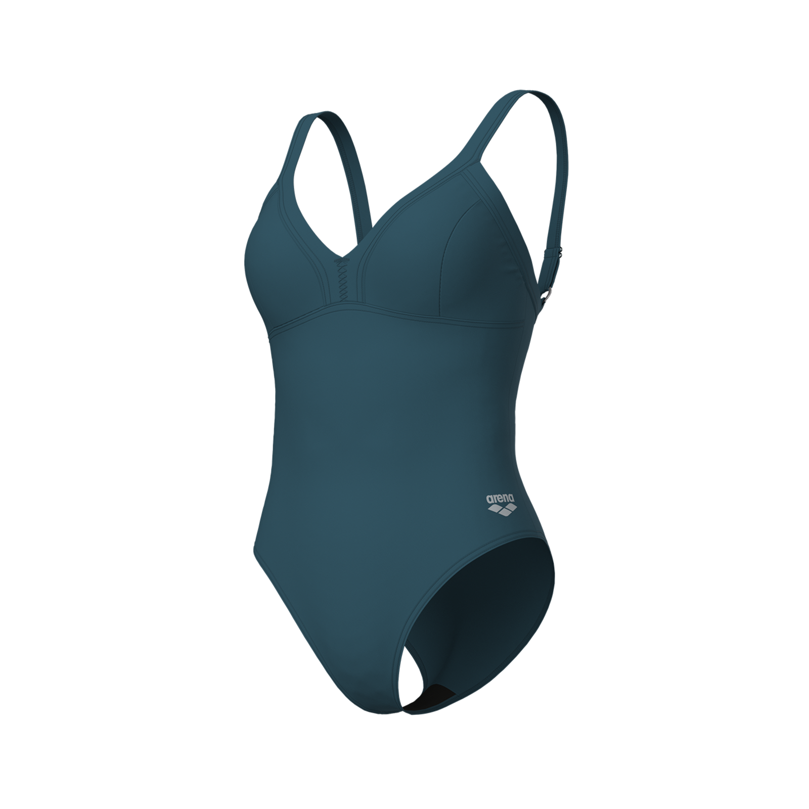 Arena W Arena Swimsuit Lara Soft Curve Back C Cup Figurformender Badeanzug Damen, blau, Grösse: D 46