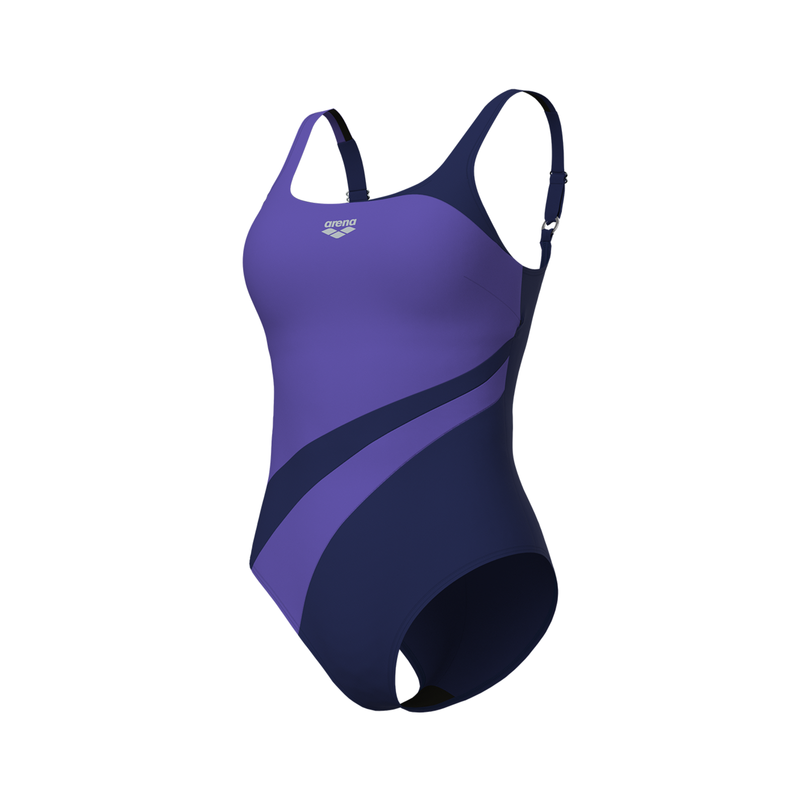 Arena W Arena Swimsuit Liliana U Back C Cup Figurformender Badeanzug Damen, blau, Grösse: D 42