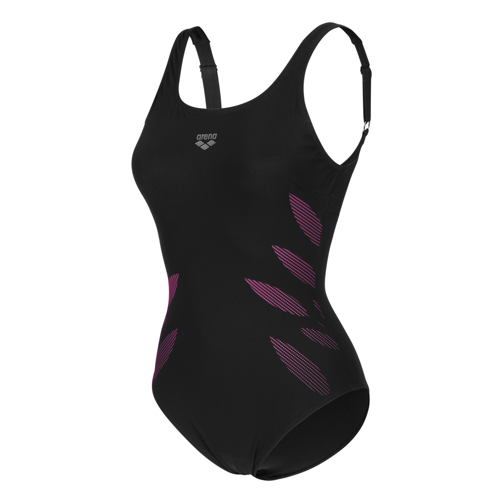 Image of Arena W Arena Swimsuit Milena Wing Back C Cup Figurformender Badeanzug Damen, schwarz, Grösse: D 36