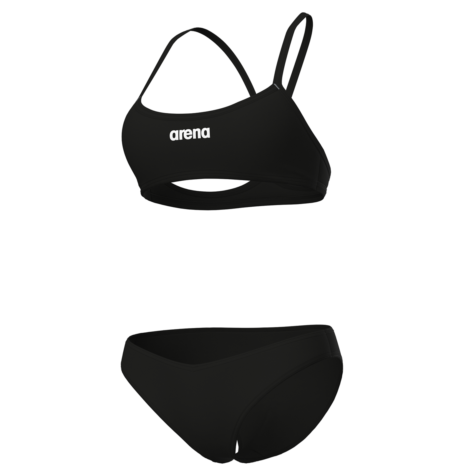 Arena W Arena Bikini Bandeau Solid Bikini Set Damen, schwarz, Grösse: D 40
