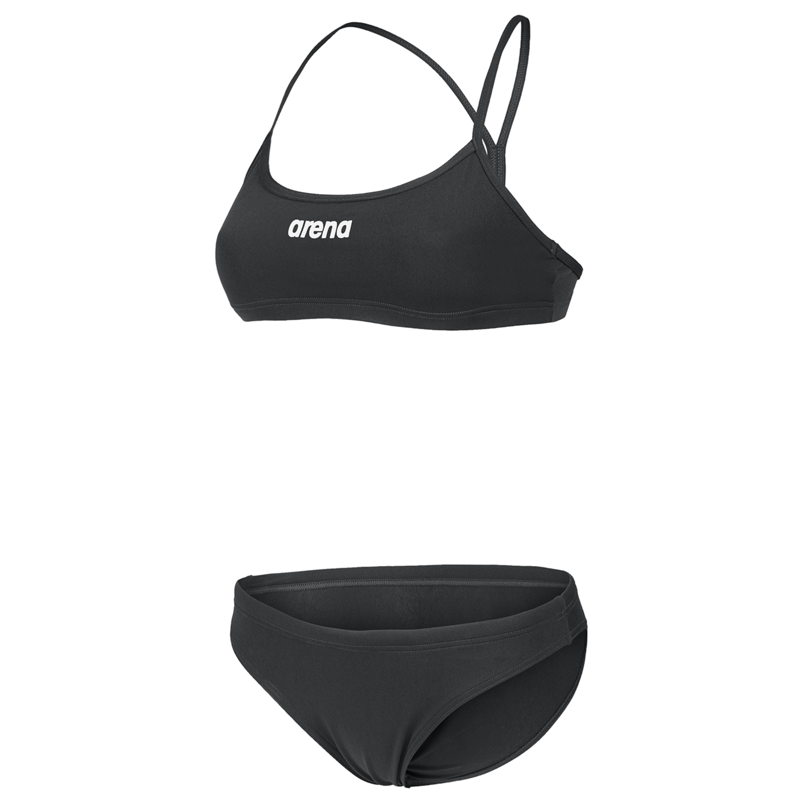 Arena W Arena Bikini Bandeau Solid Bikini Set Damen, schwarz, Grösse: D 36