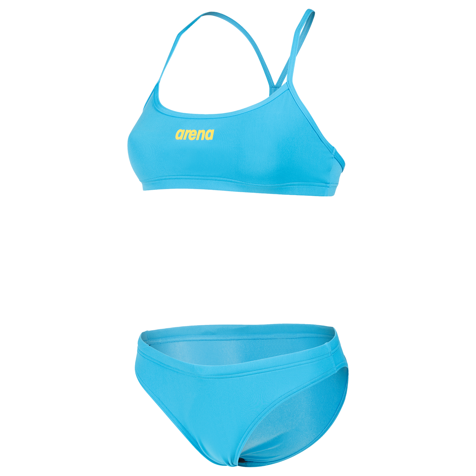 Arena W Arena Bikini Bandeau Solid Bikini Set Damen, blau, Grösse: D 40