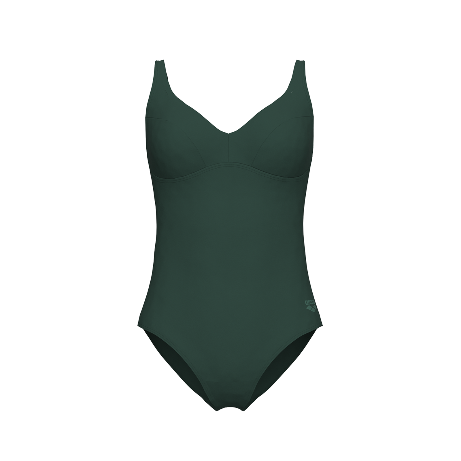 Arena W Arena Swimsuit Victoria U Back Solid Badeanzug Damen, grün, Grösse: D 44