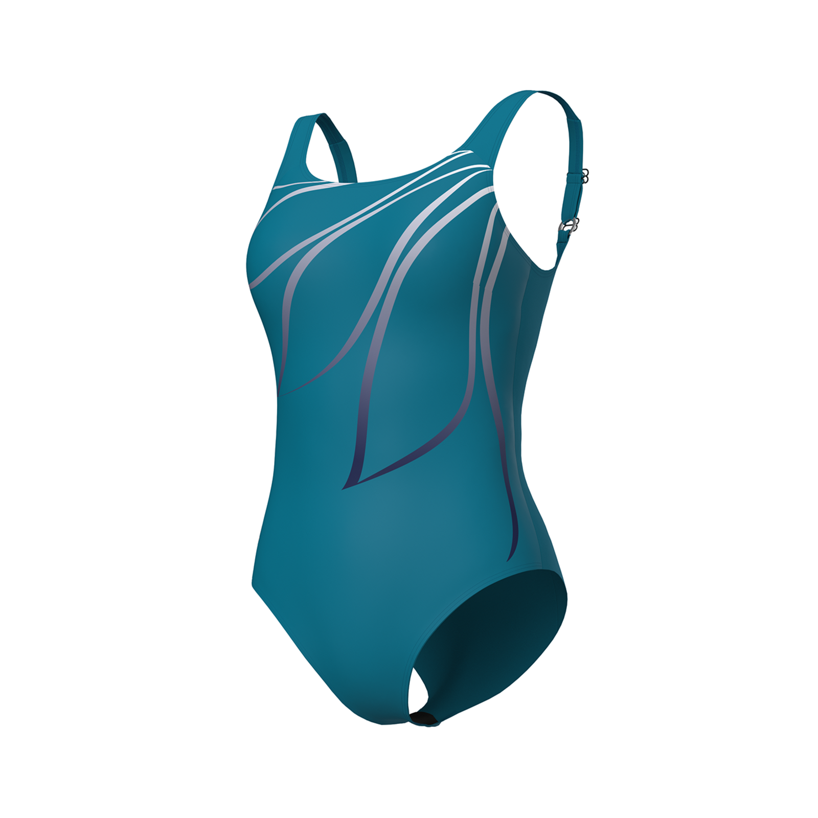 Arena W Arena Swimsuit Giorgia Squared Back C Cup Figurformender Badeanzug Damen, blau, Grösse: D 48