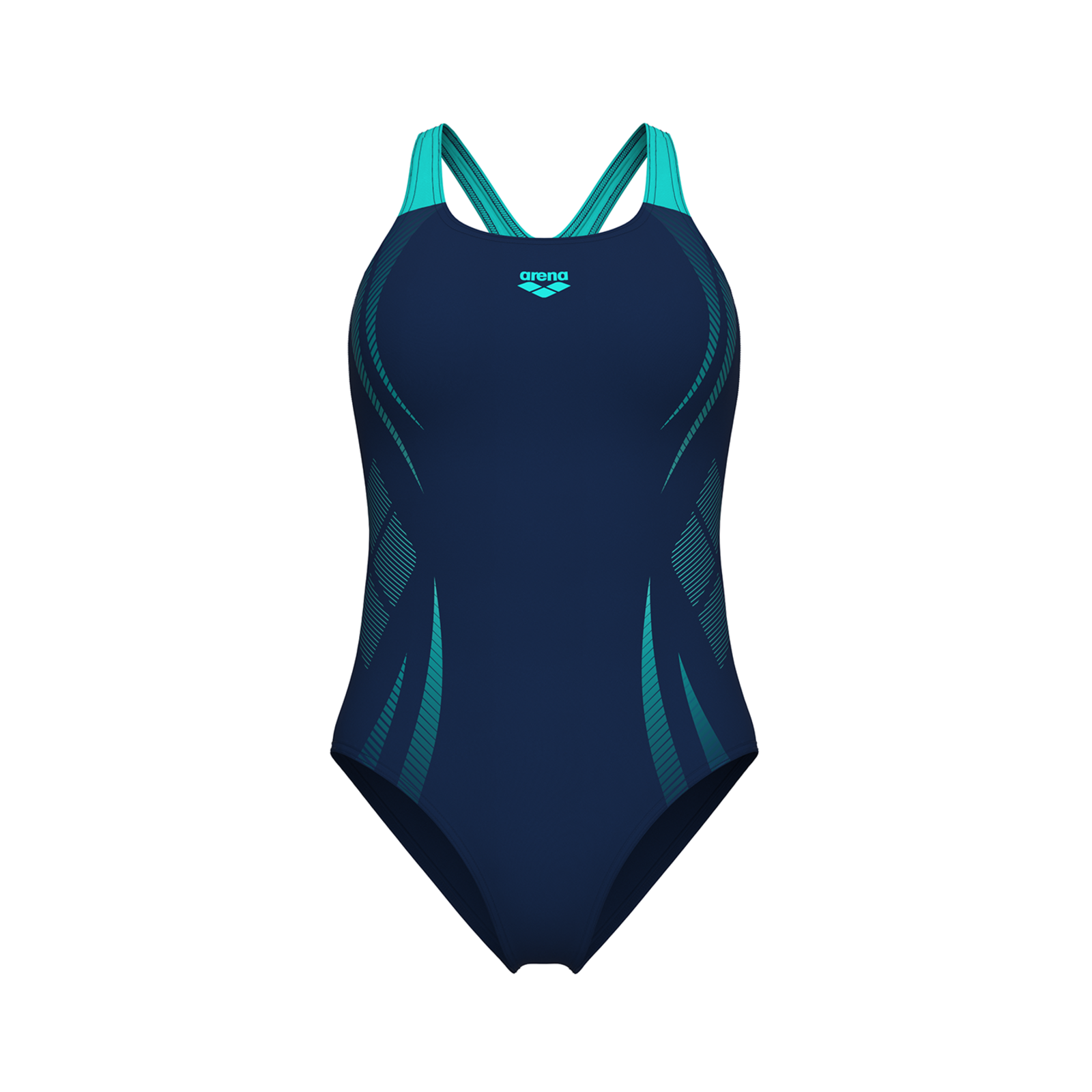 Arena W Arena Poseidonia Swimsuit Swim Pro Back Lb Badeanzug Damen, blau, Grösse: D 46