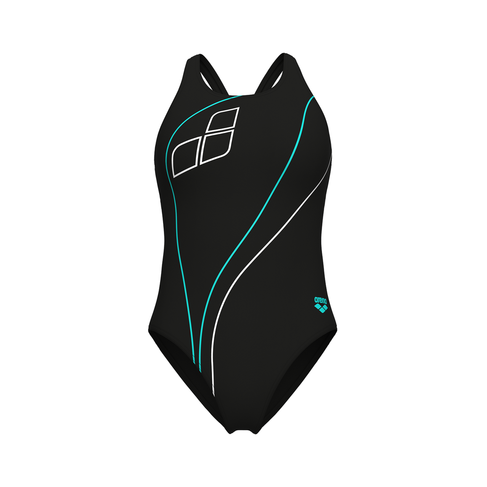 Arena W Arena Trail Swimsuit V Back Badeanzug Damen, schwarz, Grösse: D 40
