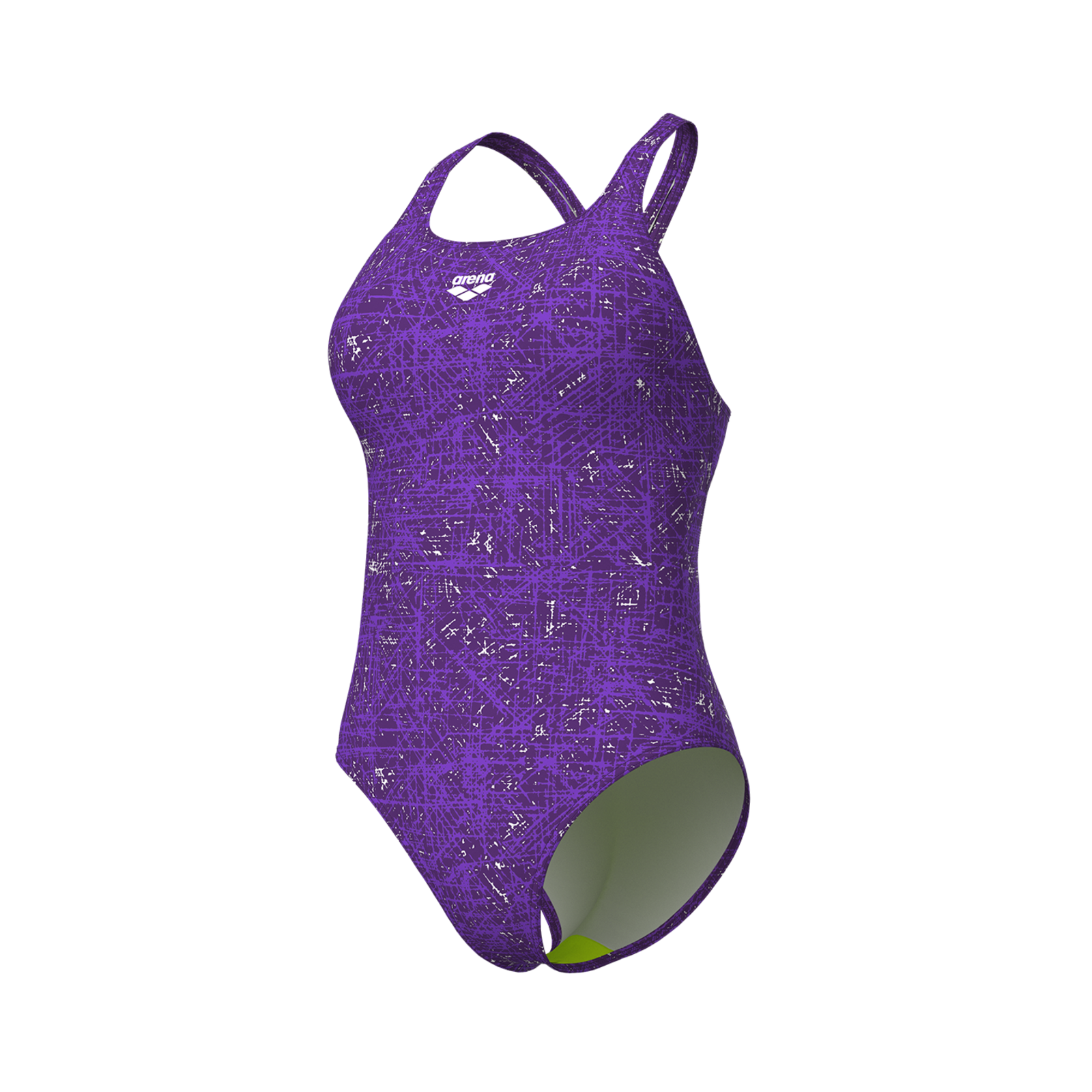 Arena W Arena Ribbed Swimsuit Swim Pro Back Badeanzug Damen, violett, Grösse: D 44