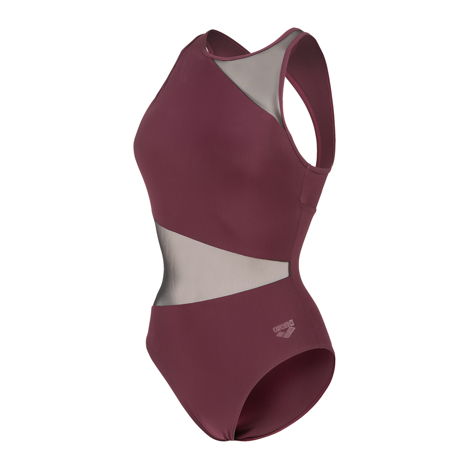 Arena W Arena Mesh Angle Swimsuit Vent Back B Badeanzug Damen, violett, Grösse: D 38