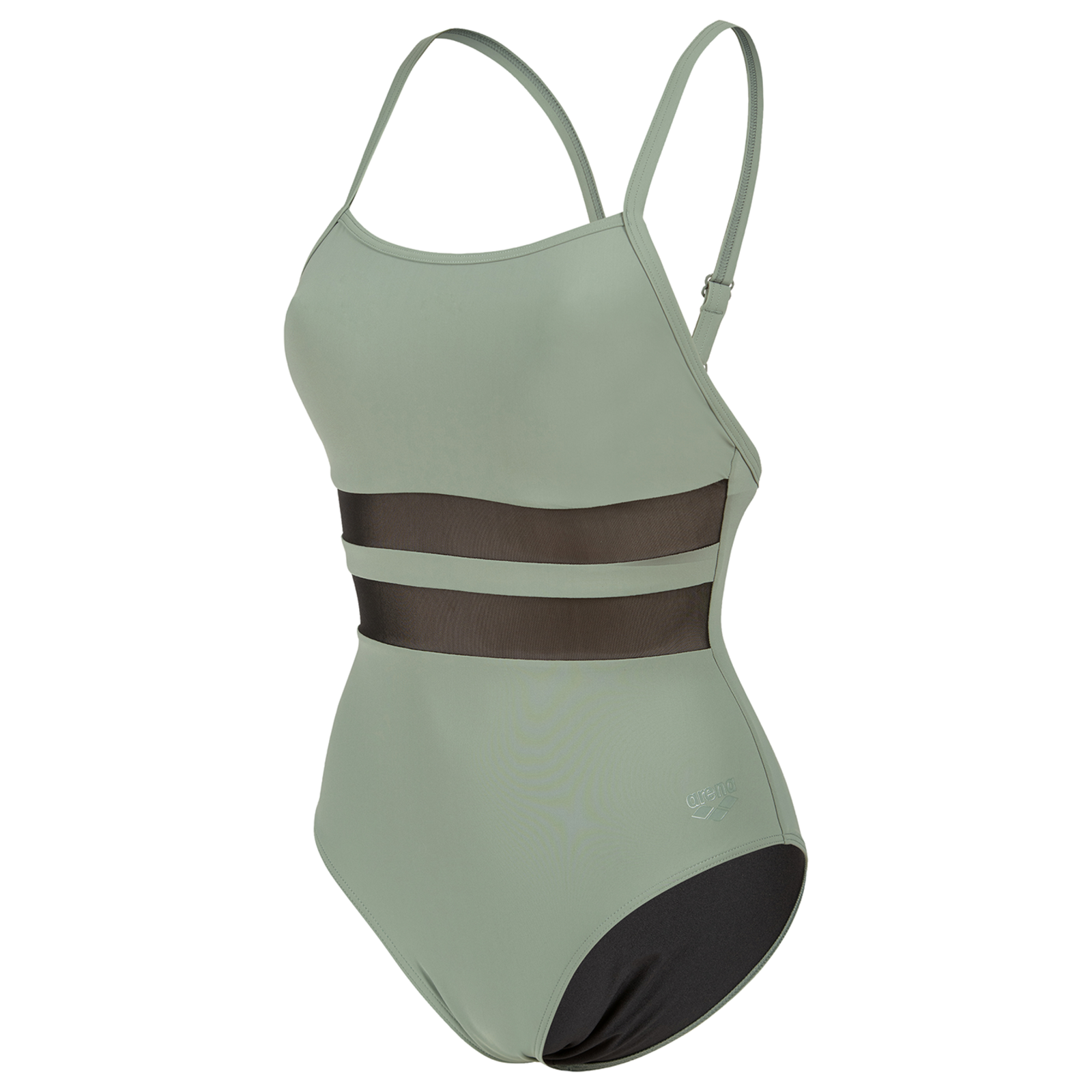 Image of Arena W Arena Mesh Equals Swimsuit Back B Badeanzug Damen, grün, Grösse: D 44