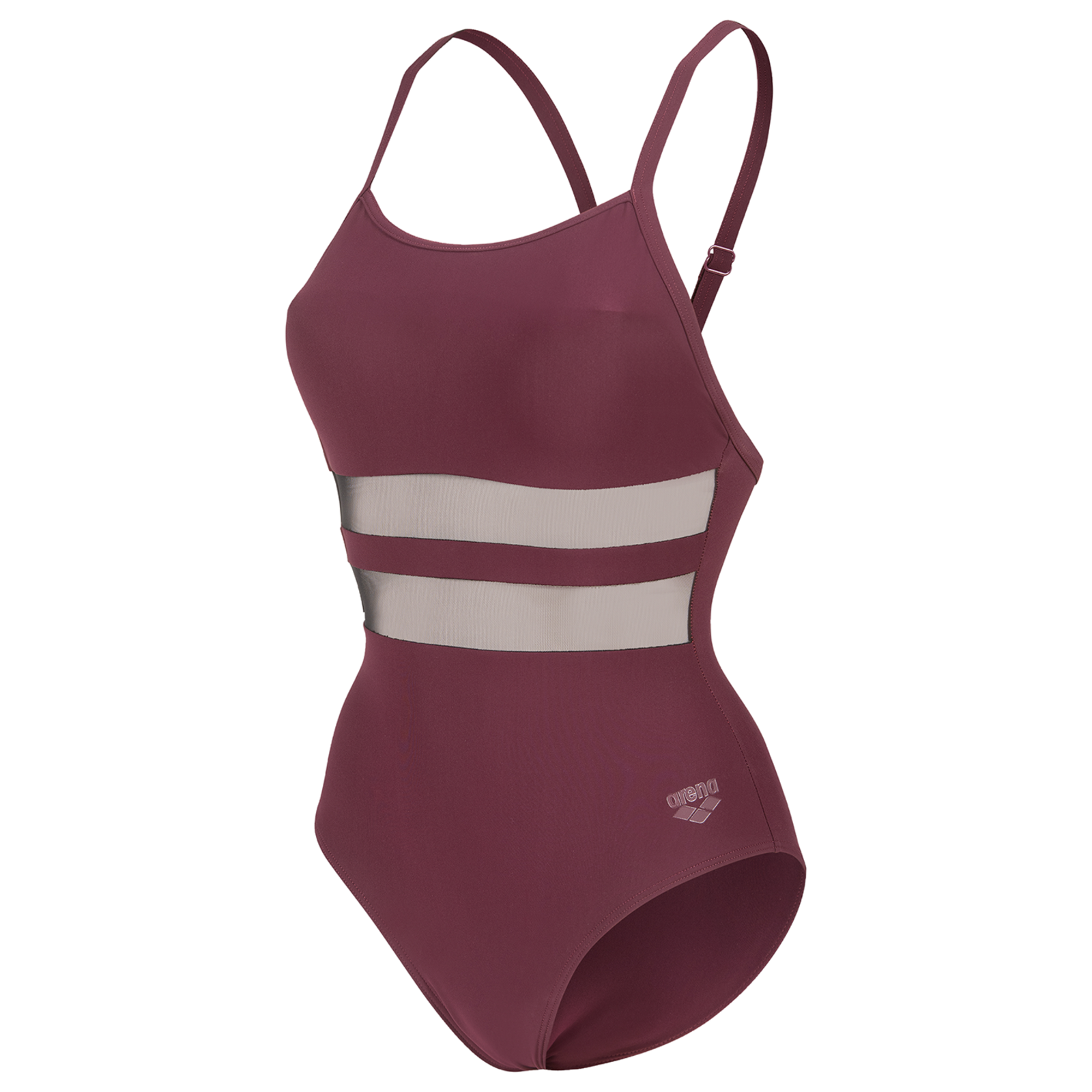Arena W Arena Mesh Equals Swimsuit Back B Badeanzug Damen, rot, Grösse: D 42