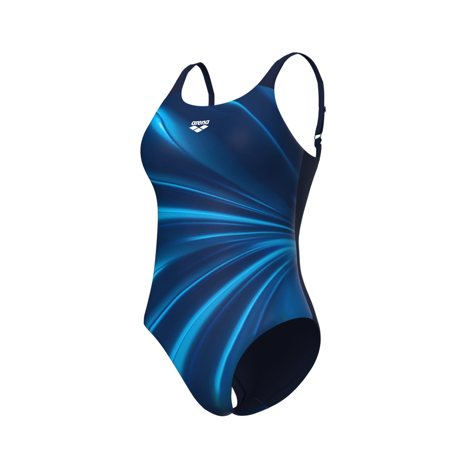 Arena W Arena Glow Swimsuit U Back B Badeanzug Damen, blau, Grösse: D 38