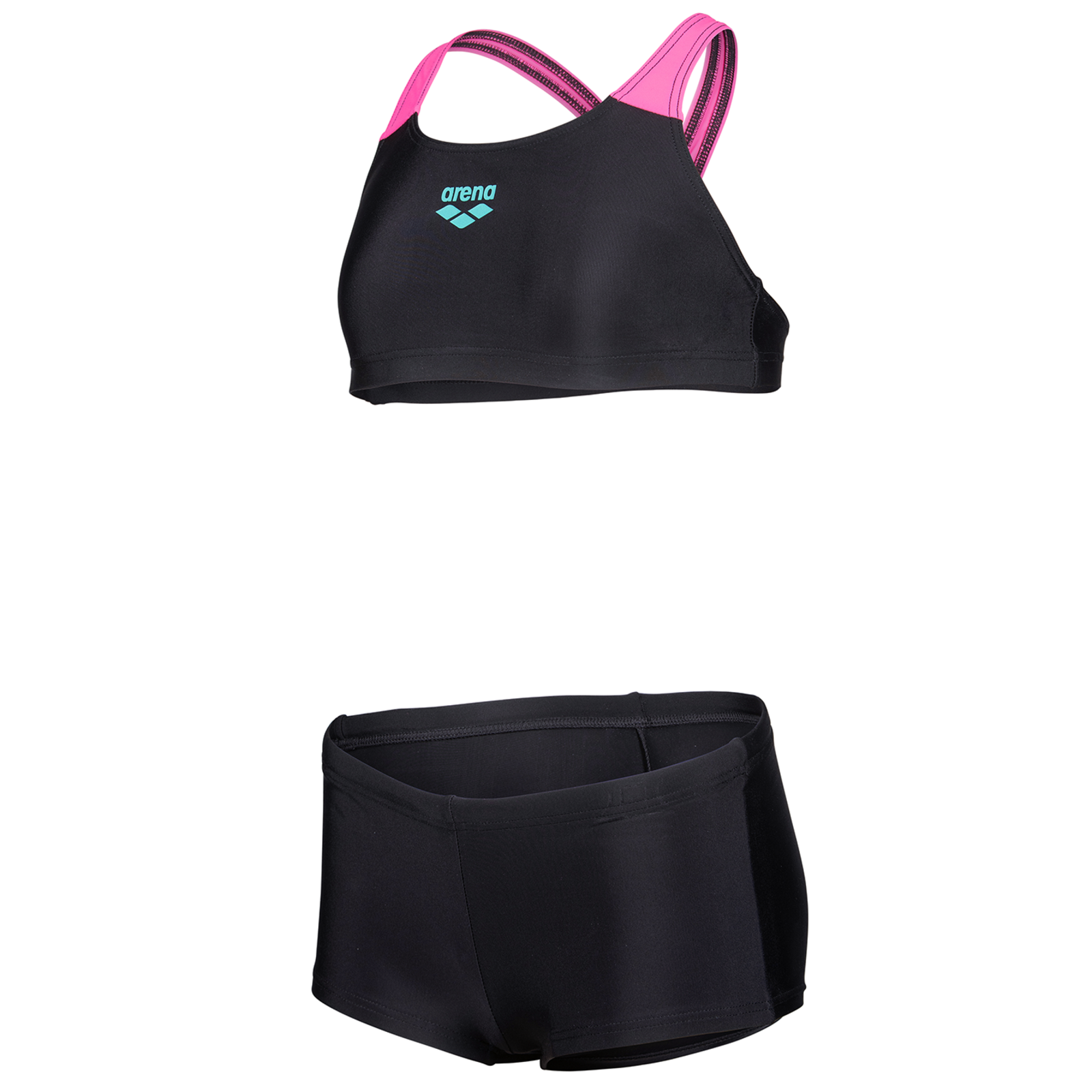Arena G Arena Bikini Solid L Bikini Set Mädchen, schwarz, Grösse: 152