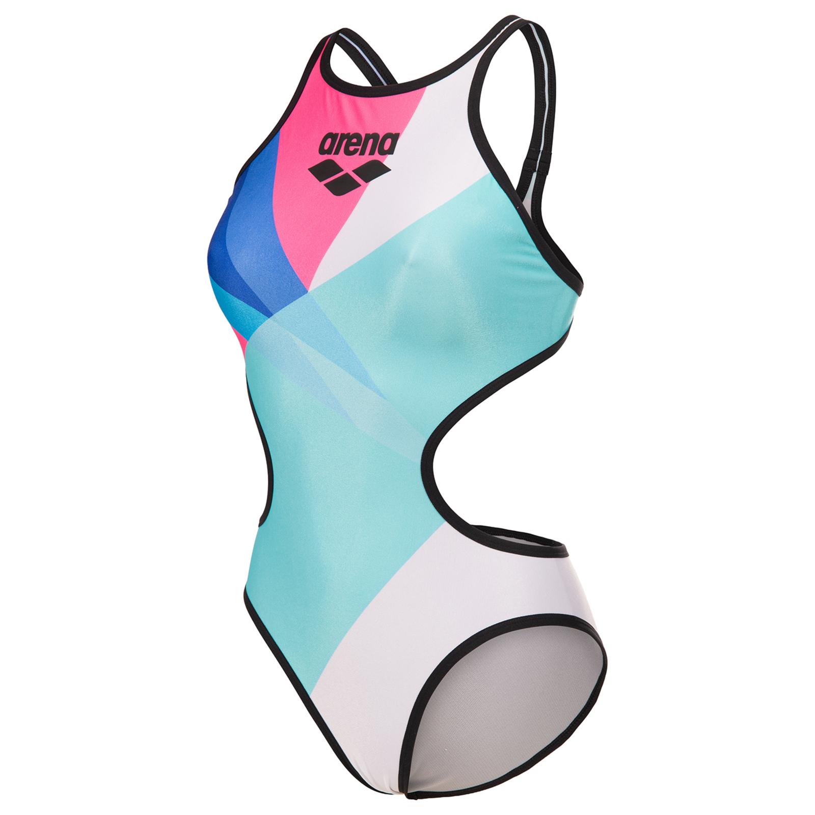 Arena W Arena One Placement Swimsuit Tech Back Badeanzug Damen, mehrfarbig, Grösse: D 38