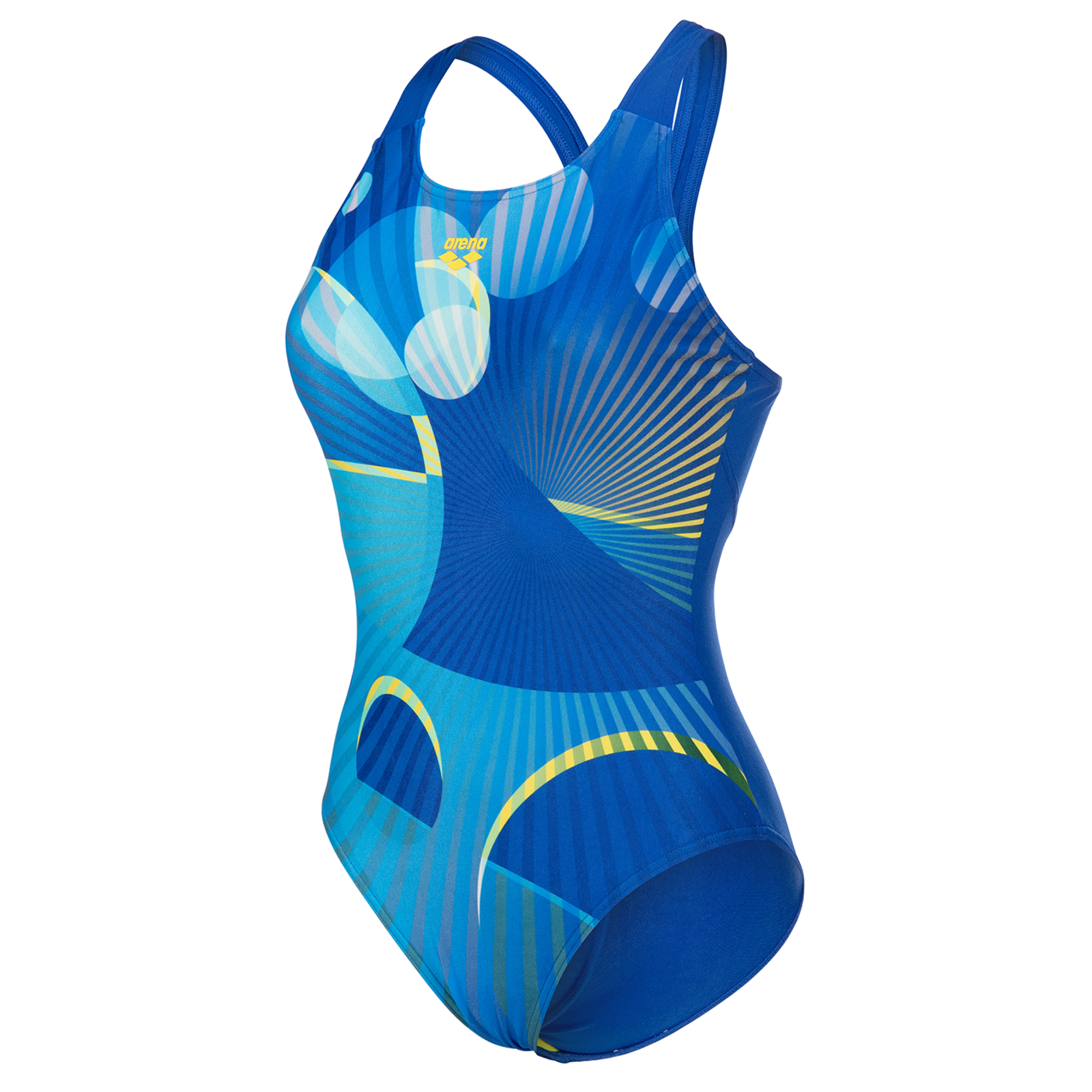 Arena W Arena Depth Swimsuit V Back Badeanzug Damen, blau, Grösse: D 44