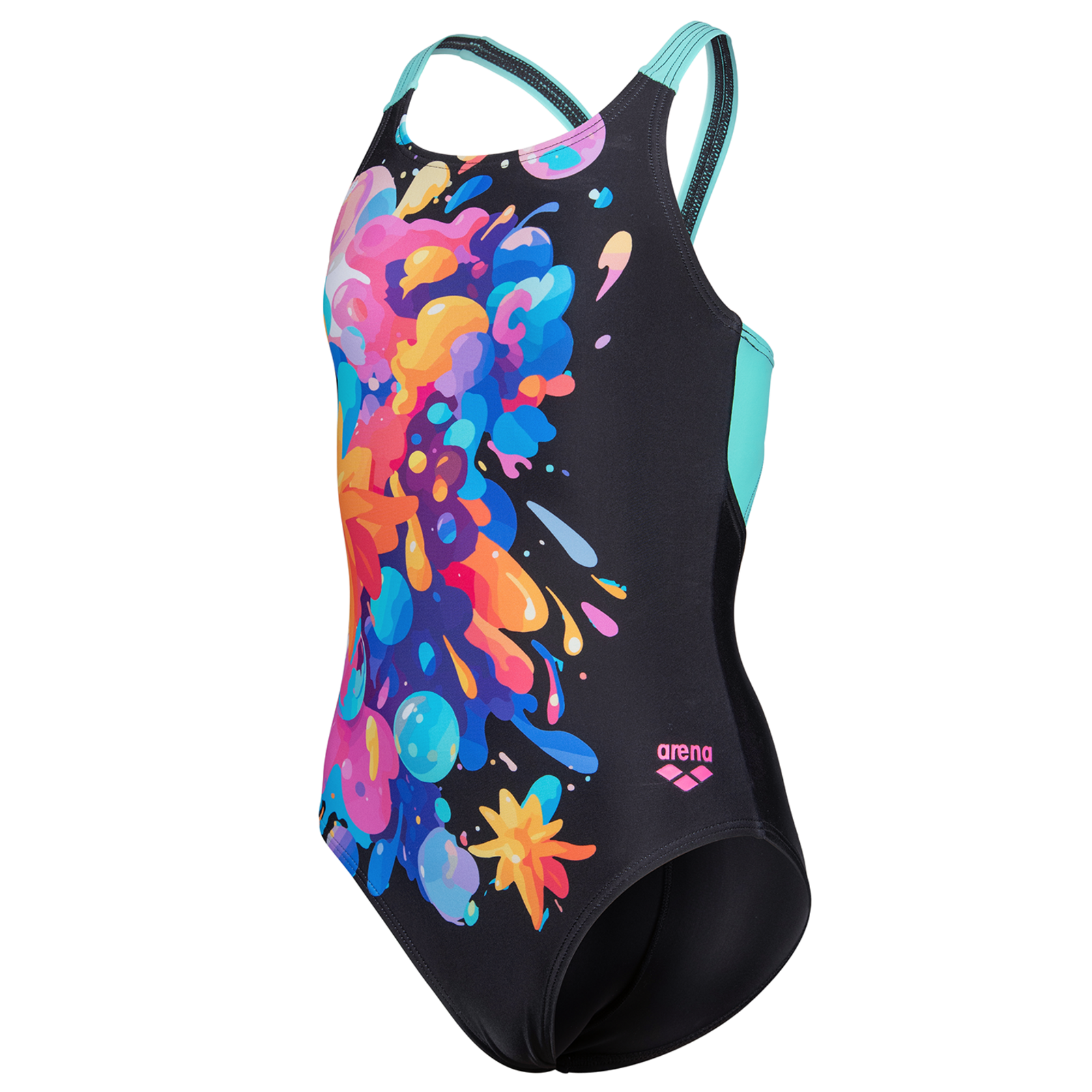 Arena G Arena Painting Swimsuit V Back Badeanzug Mädchen, mehrfarbig, Grösse: 164