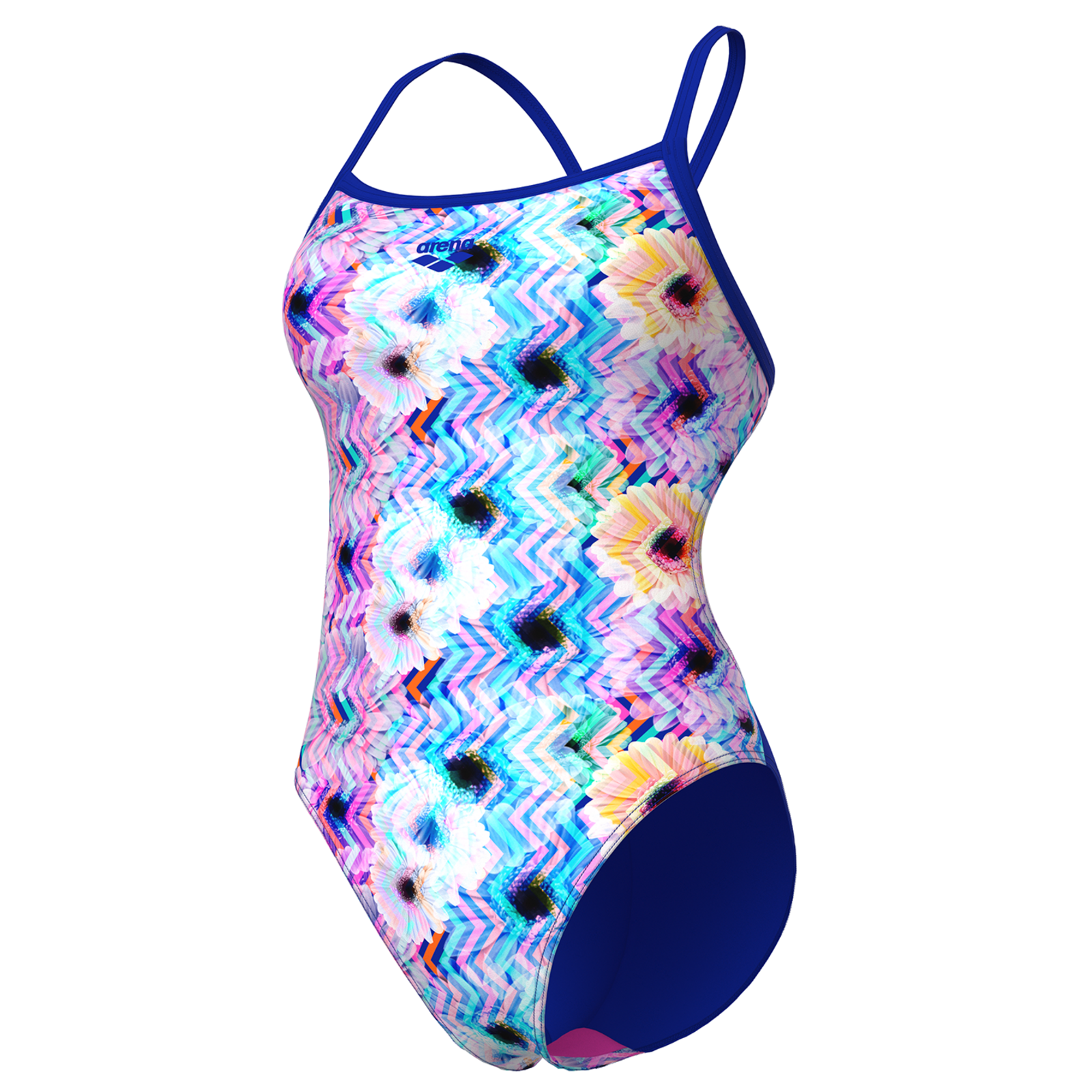 Arena W Arena Blurred Swimsuit Challenge Back Badeanzug Damen, mehrfarbig, Grösse: D 40