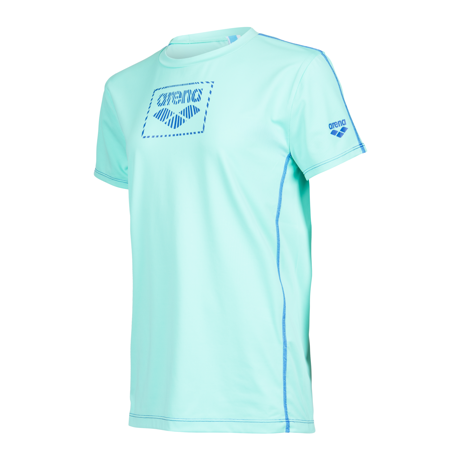 Arena Unisex Jr Arena S/S Swim Shirt UV Shirt unisex, blau, Grösse: 140