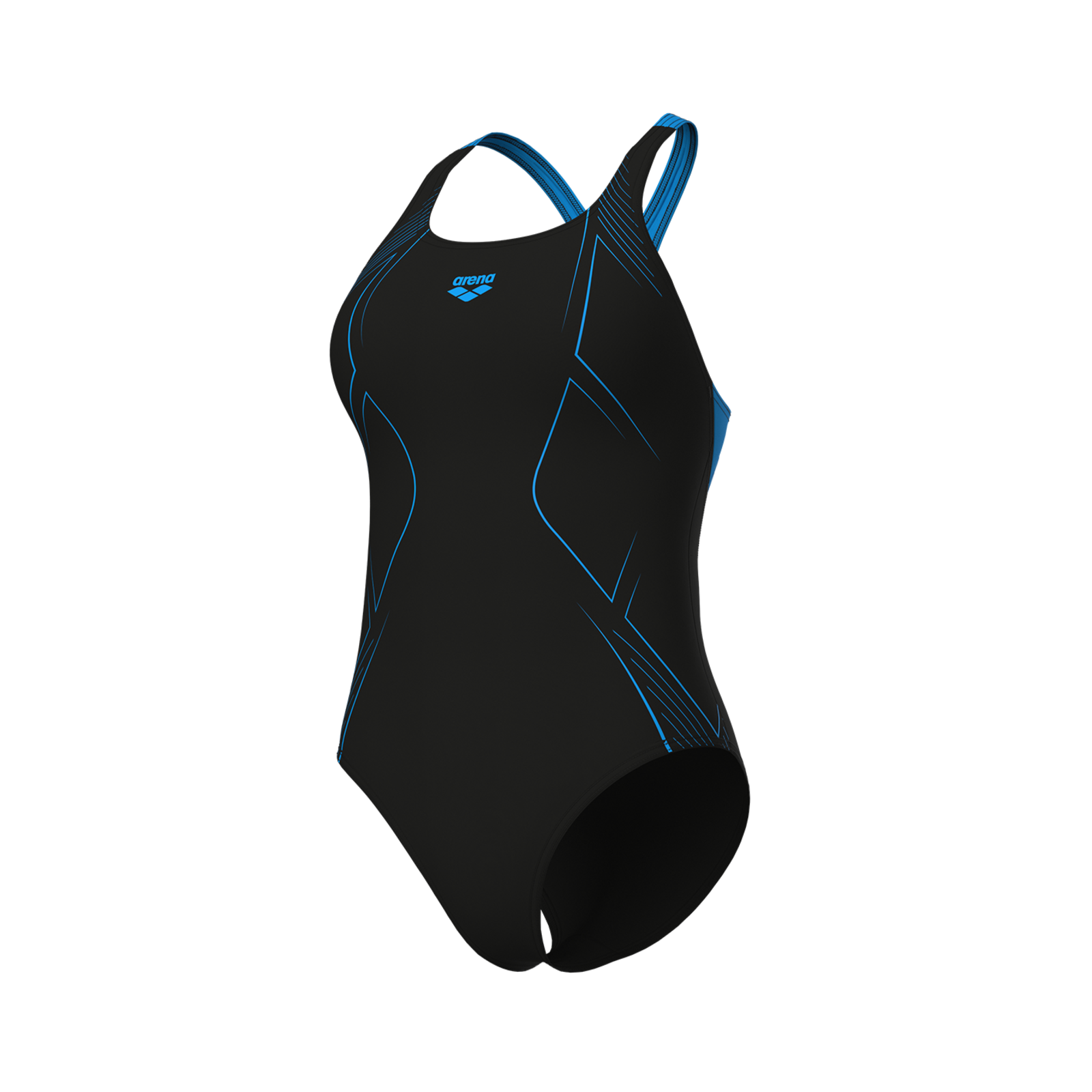 Arena W Arena Graphic Swimsuit Swim Pro Back Lb Badeanzug Damen, schwarz, Grösse: D 36