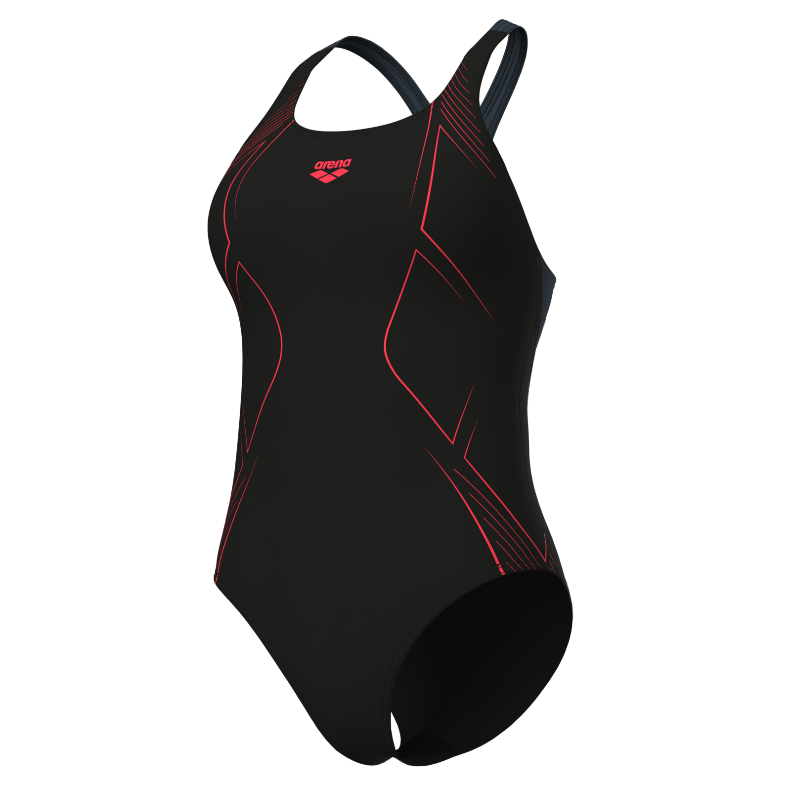 Arena W Arena Graphic Swimsuit Swim Pro Back Lb Badeanzug Damen, schwarz, Grösse: D 34