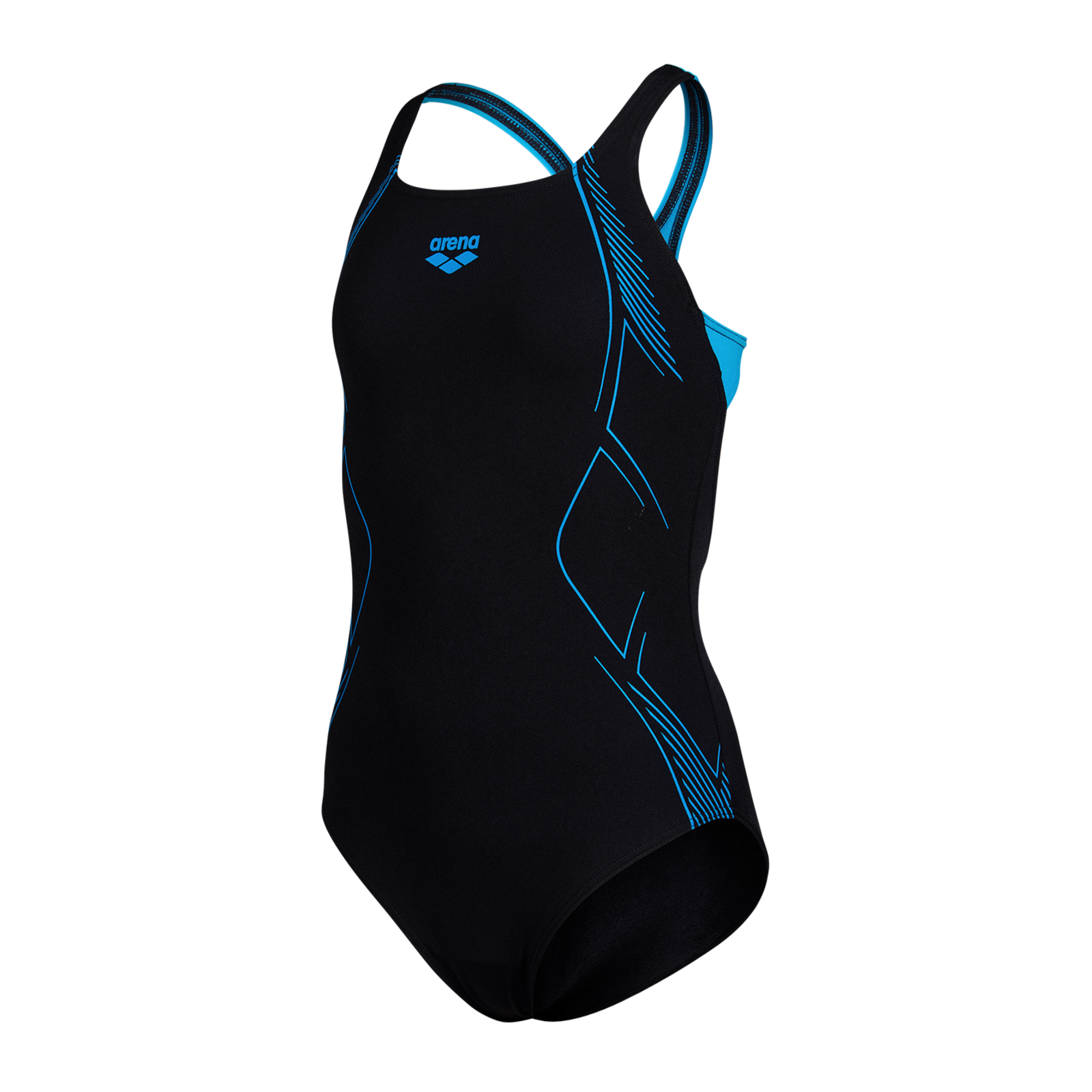 Arena G Arena Graphic Swimsuit Swim Pro Back Badeanzug Mädchen, schwarz, Grösse: 152