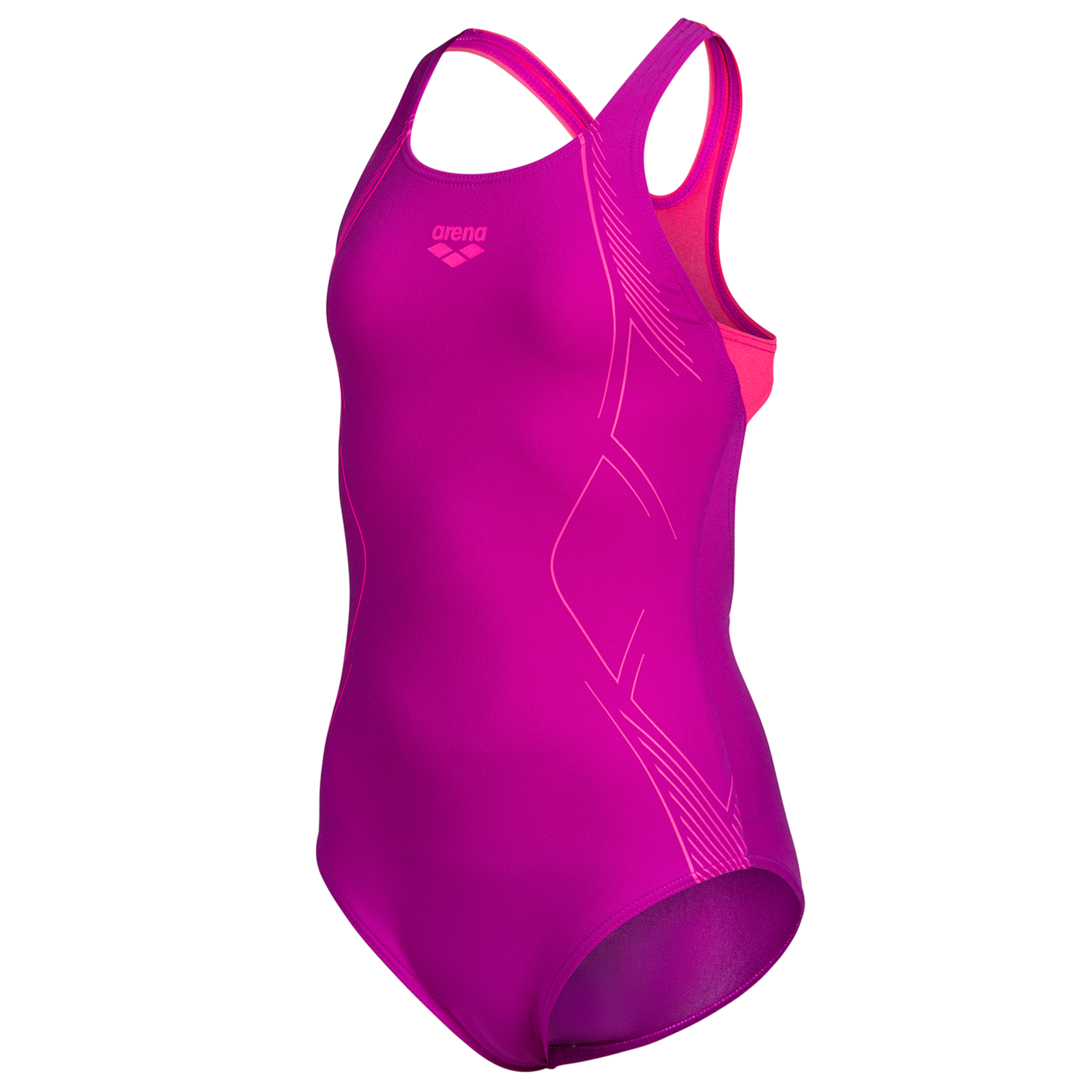 Image of Arena G Arena Graphic Swimsuit Swim Pro Back Badeanzug Mädchen, pink, Grösse: 116